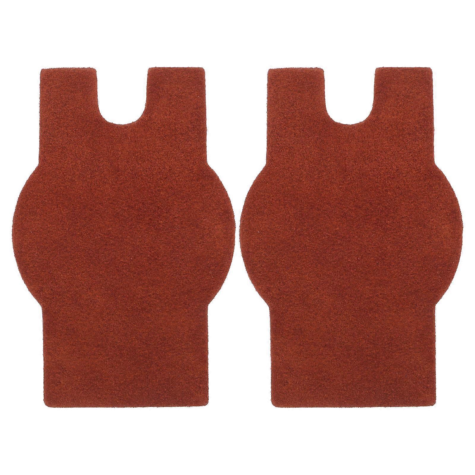 Durable Anti-slip Mats For Erhu And Pipa Musicians In Brown Color With Wear-resistant Surface In 2 Pcs