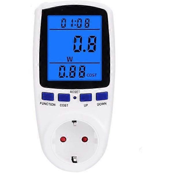 (Blu-ray) Plug-in Energy Meter Voltage Amp Power Consumption Monitoring Wa