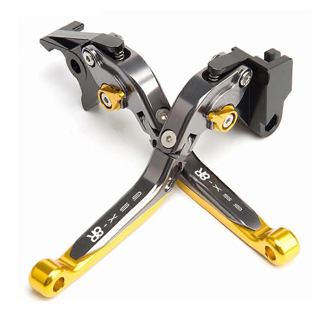 Brake Clutch Lever CNC Aluminium Alloy Length Adjustable Foldable Gold for Suzuki GSX-8R 2024