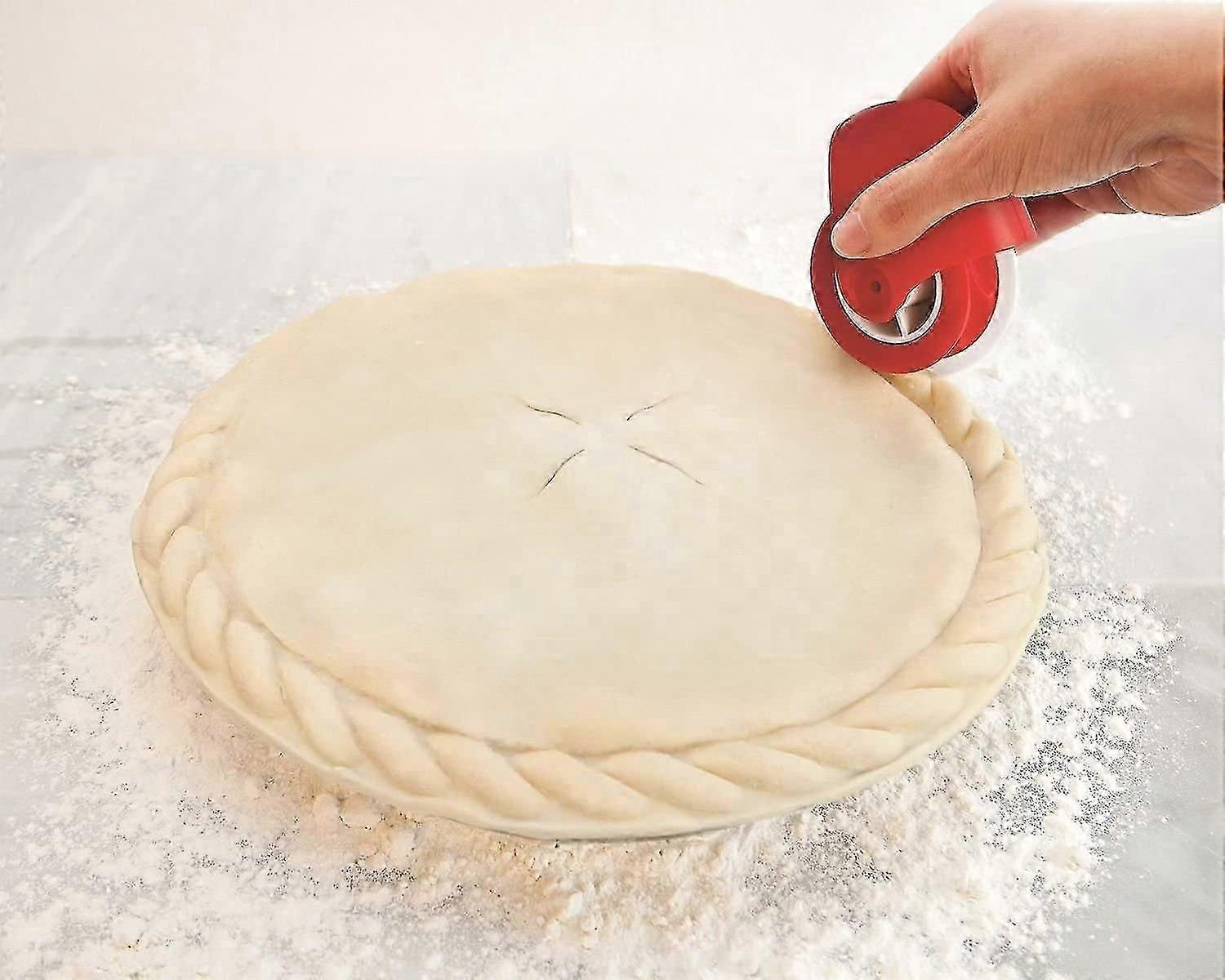 Pie Crust Cutter and Lattice Decorating Tool for Pastry, Plastic Pizza Edge and Pattern Creator for Baking