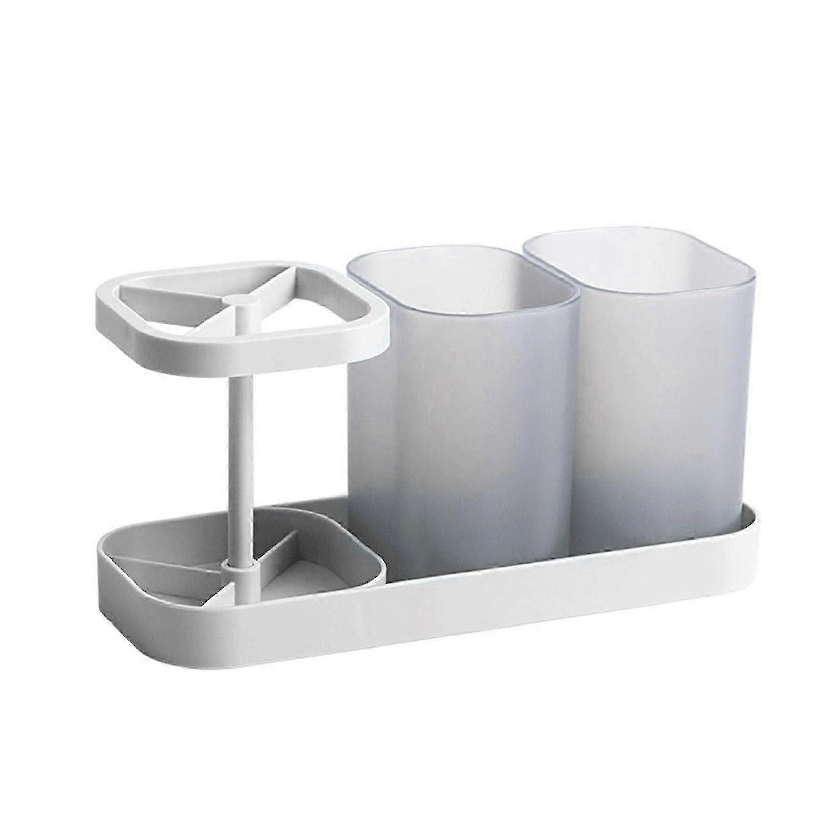 2-Cup 3-Slot Toothbrush Holder