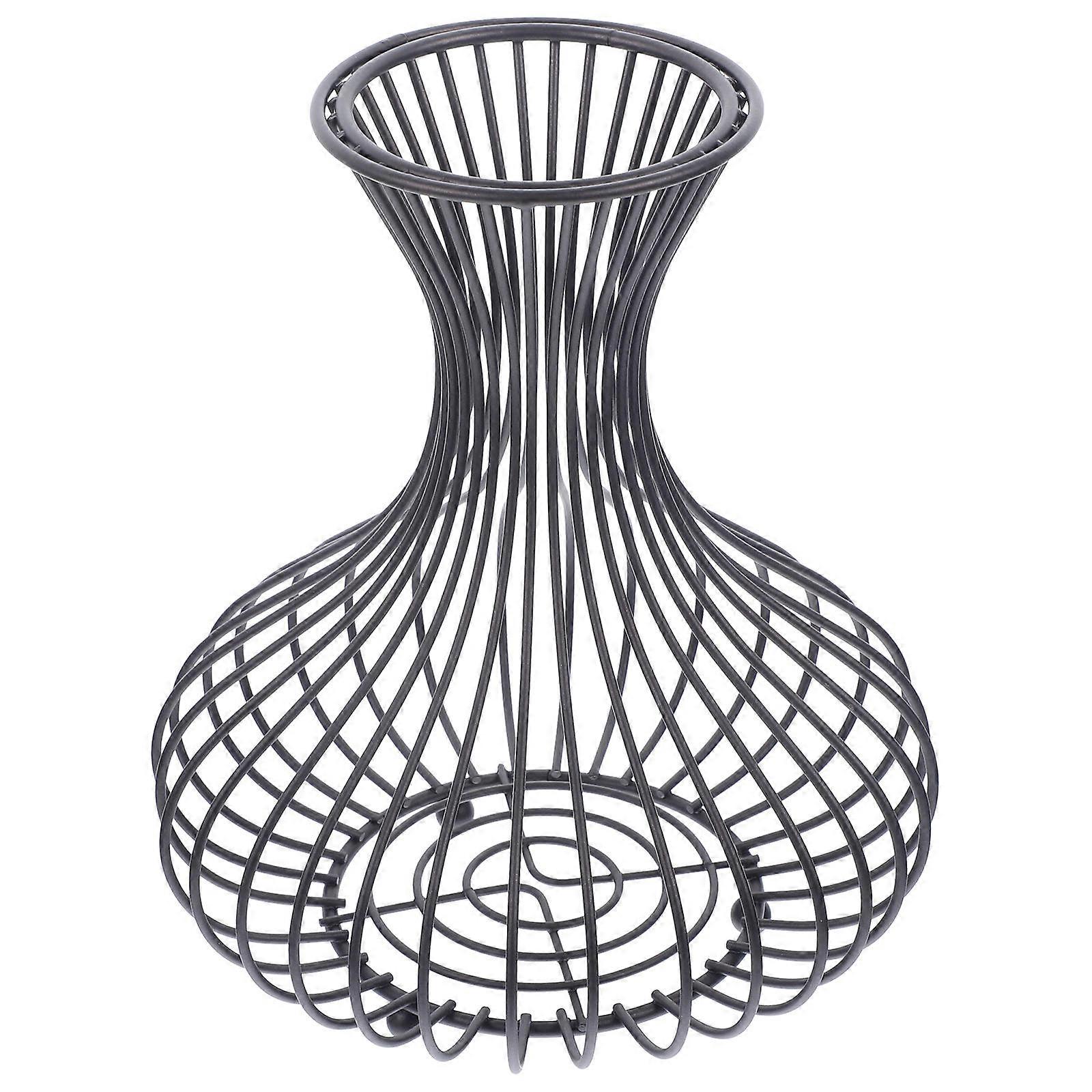 Black Iron Wine Cork Storage Basket for Home Office Bar Decorative Display Stand 1 Piece