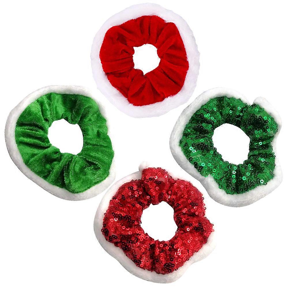 Elastic Hair Bands Christmas Design Ponytail Scrunchie Hair Circular Shape
