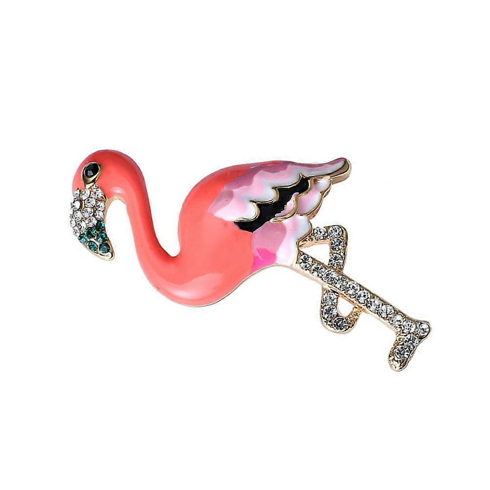 Flamingo Shape Fashion Alloy Brooch for Decoration with Multi Color Great for Party Use and Matching Clothes 3 Inches