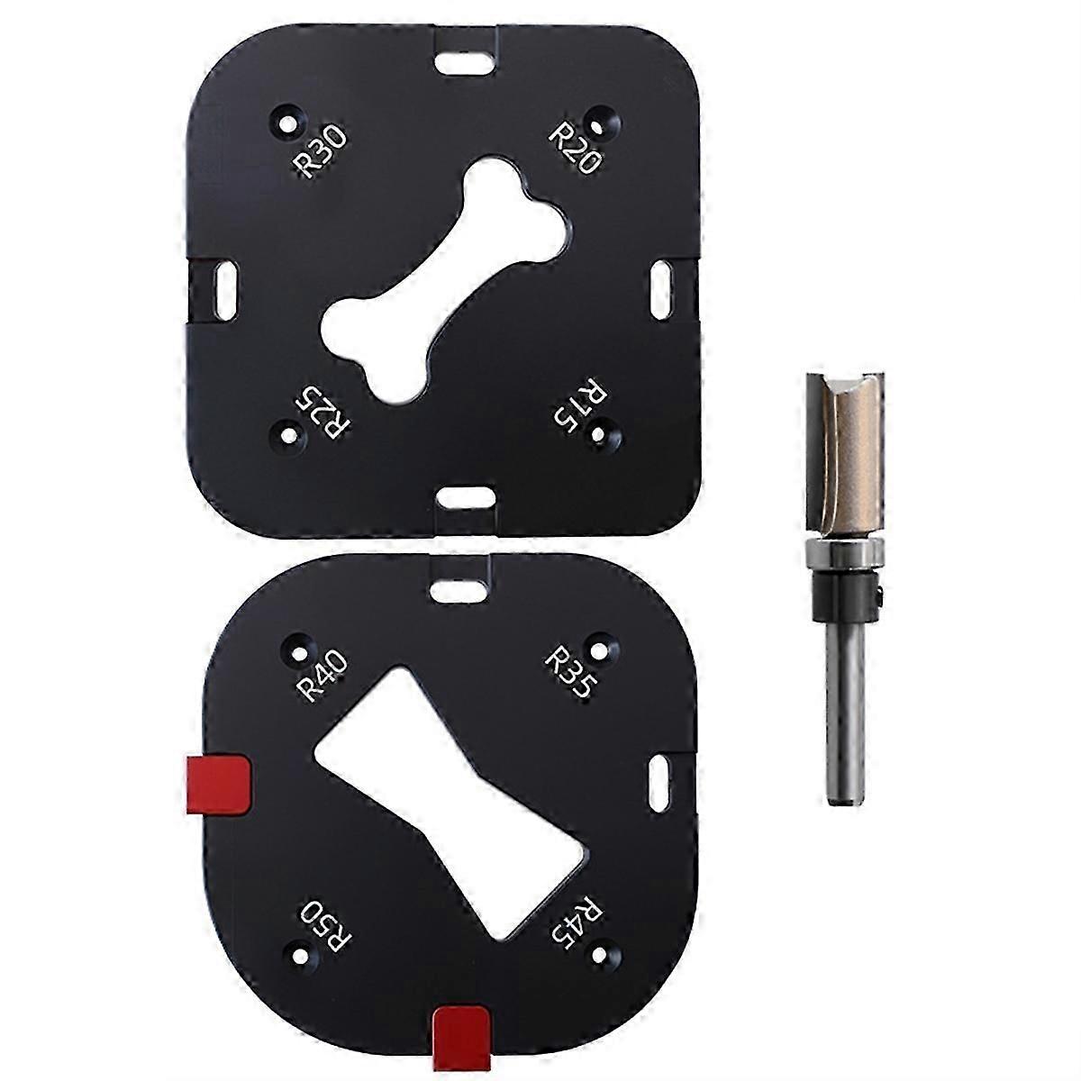 Woodworking Templates Aluminum Alloy Wood Working Arc Chamfering Tool Router Table Corner Radius Jig for Frame Cutting