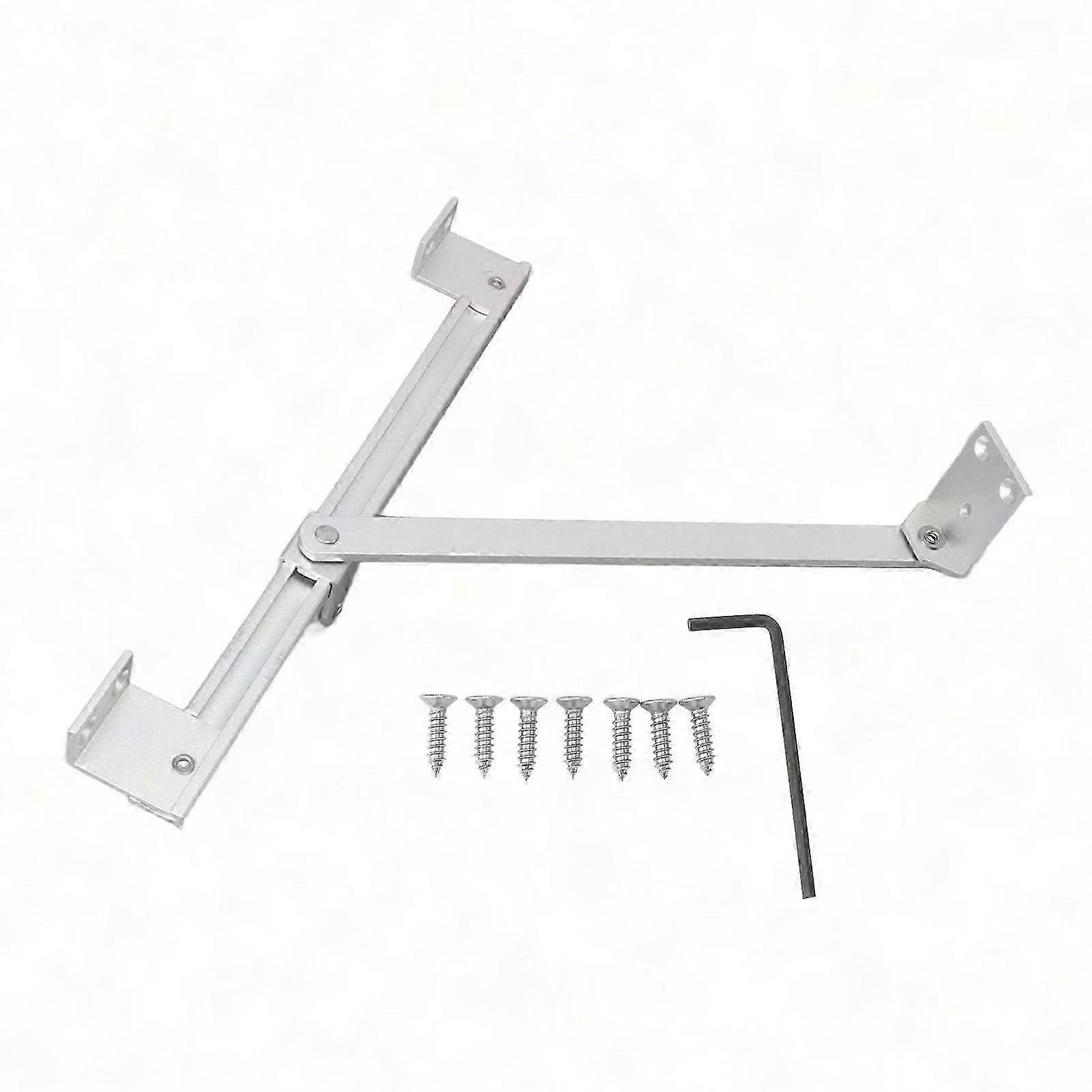 Adjustable T-Shape Casement Window Hinge Safety Fitting for Home Office Silver