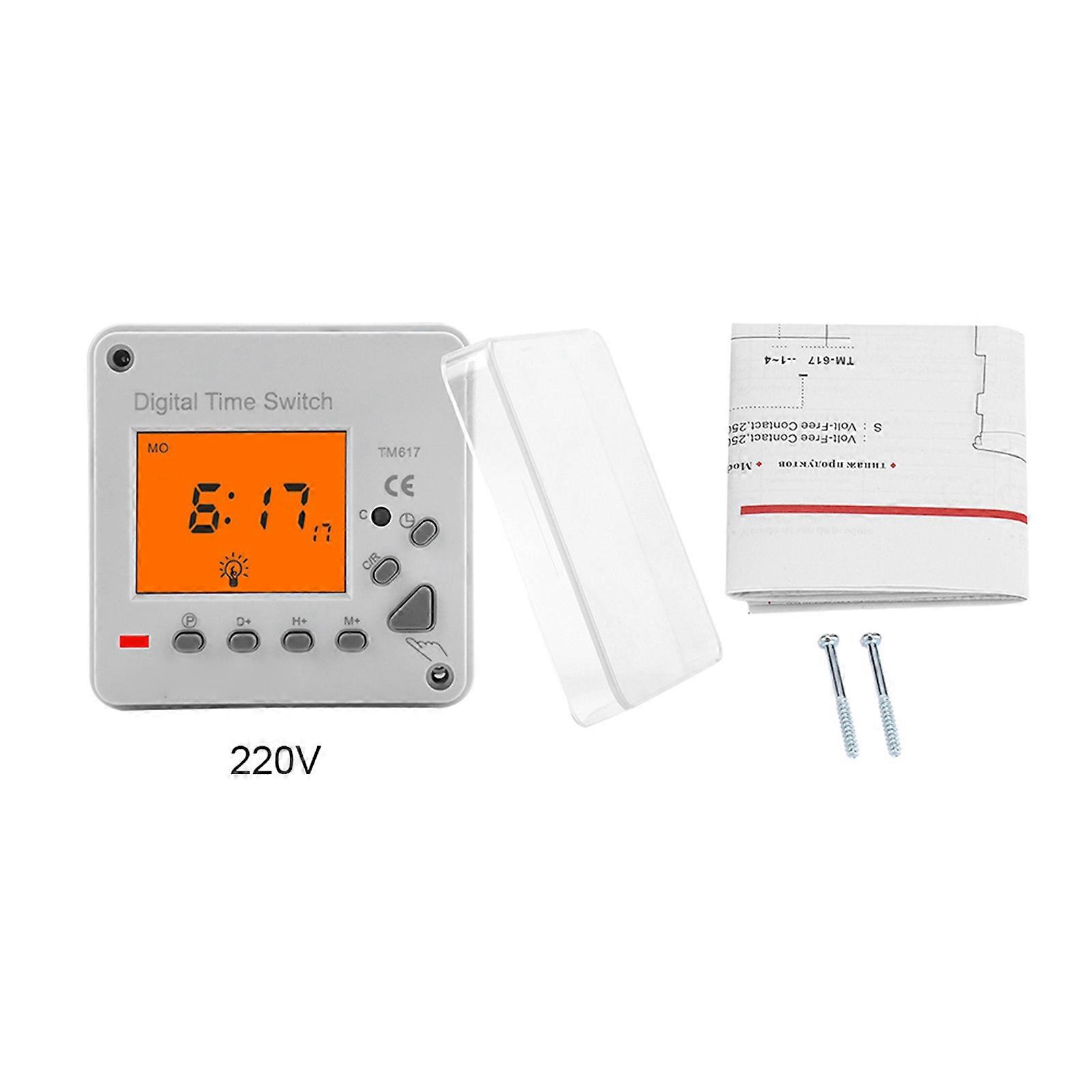 Digital Electric Durable Programmable Smart Control Switch Timer with Backlight Display(220V)