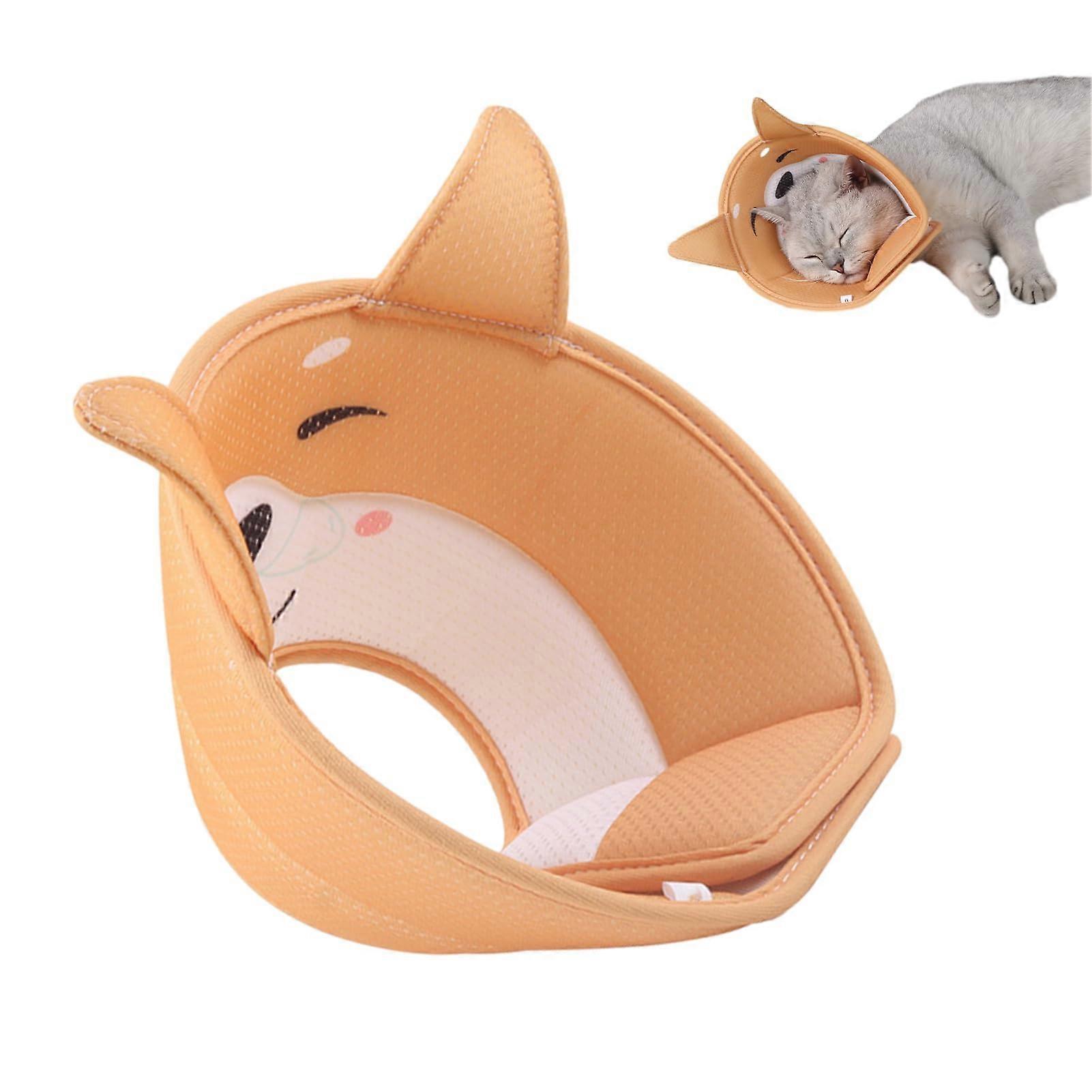 Cone for Cats, Soft Cat Donut Collar with Cute Animal Pattern