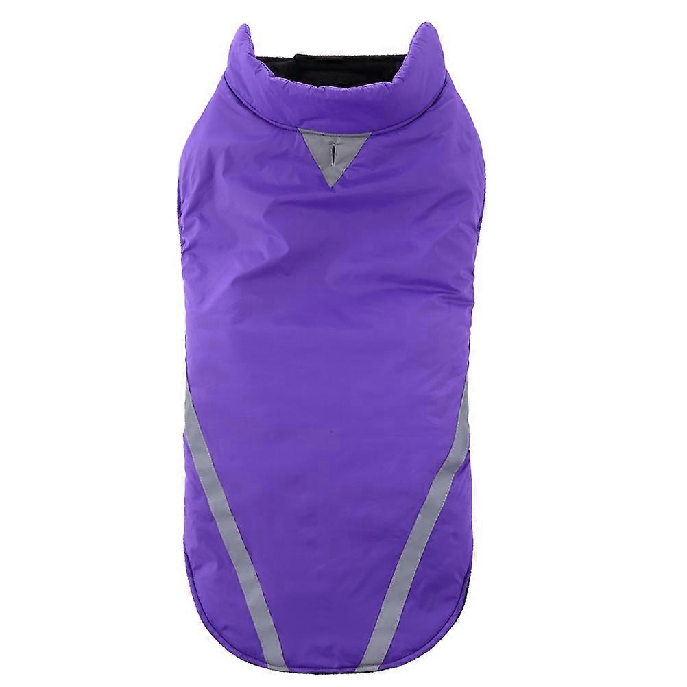 Purple Reflective Pet Coat for Dogs Comfortable Outdoor Jacket Durable Polyester Perfect for Special Occasions Size XL