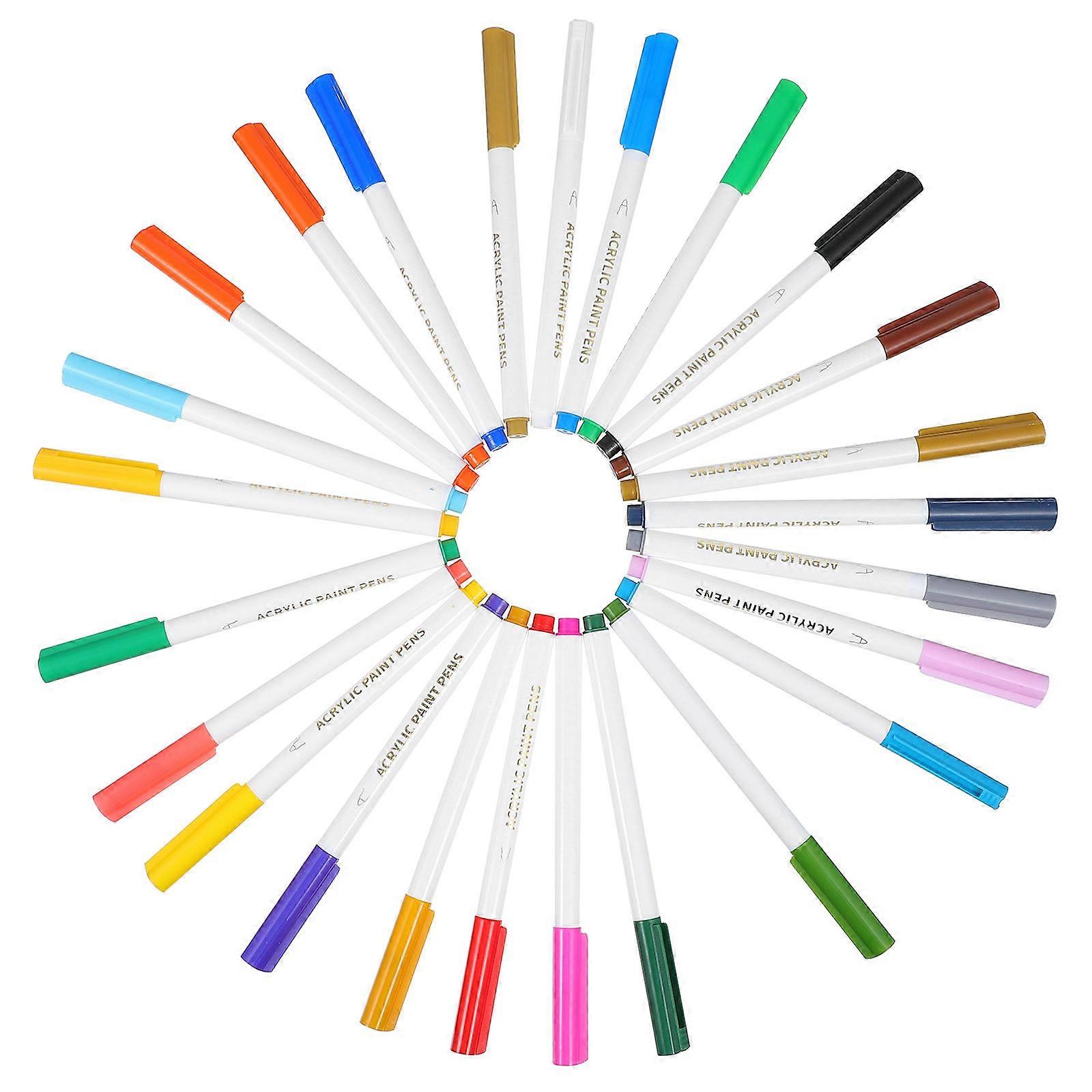 Creative Watercolor Ink Pens 25Pcs Designed For Art Creation Assorted Color Great For Sketching And Doodling