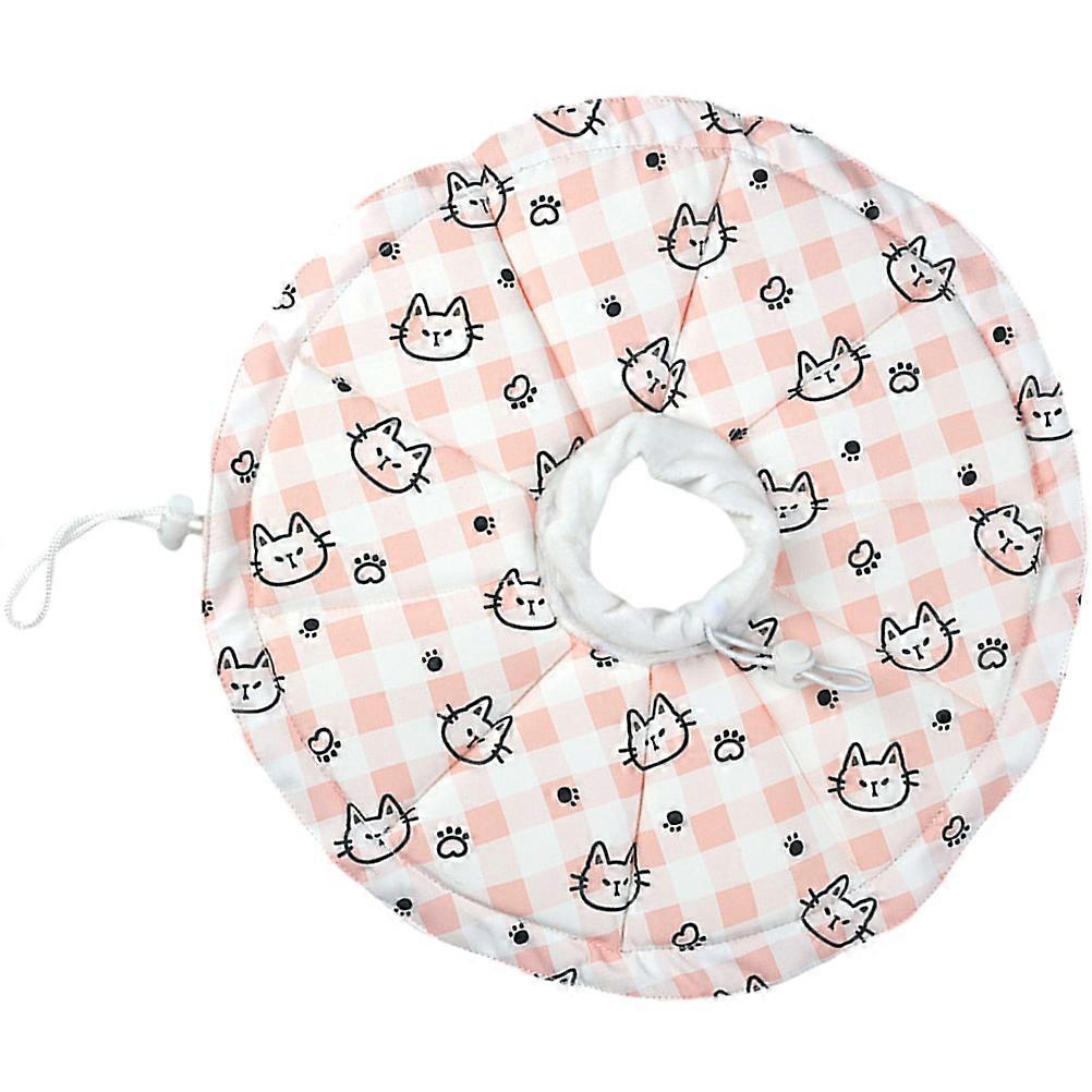 Cat Cone Recovery Collar Adjustable Cone For Post-Surgery Protection Multi Waterproof Fabric Set