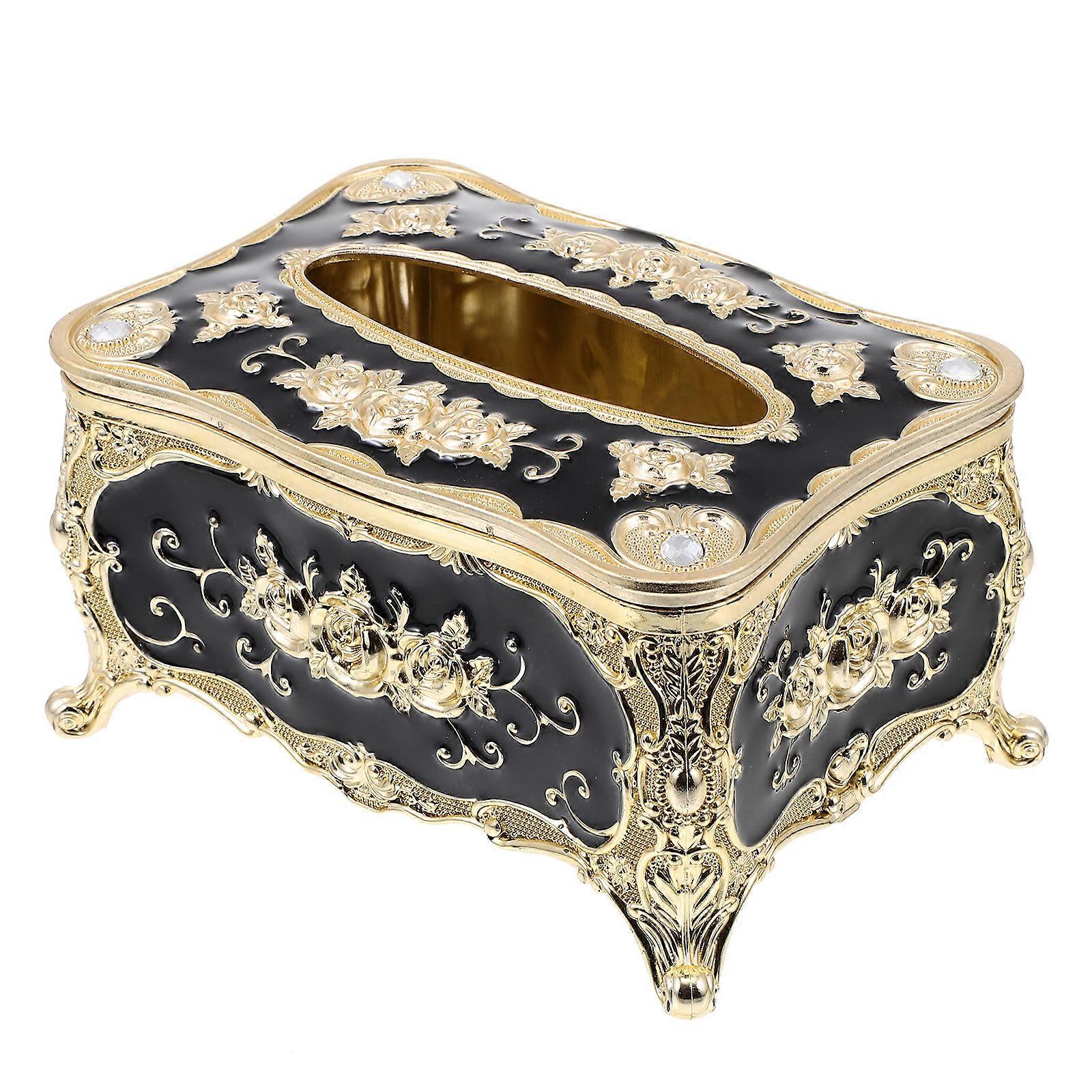 Desktop Napkin Storage Holder In Black Suitable For Family Daily Use Made Of ABS Material 1Pcs