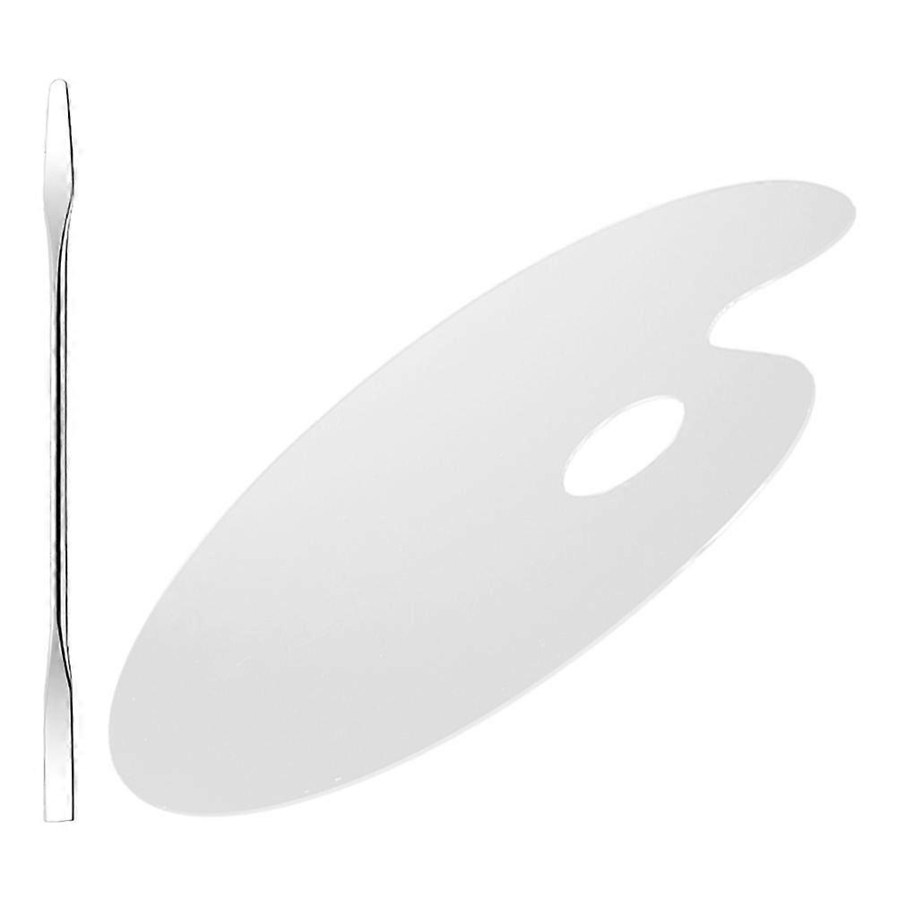 Acrylic Makeup Mixing Palette with Spatula – Sturdy Foundation Mixing Plate for Cosmetic Application, Easy to Clean for Makeup Artists & Enthusiasts