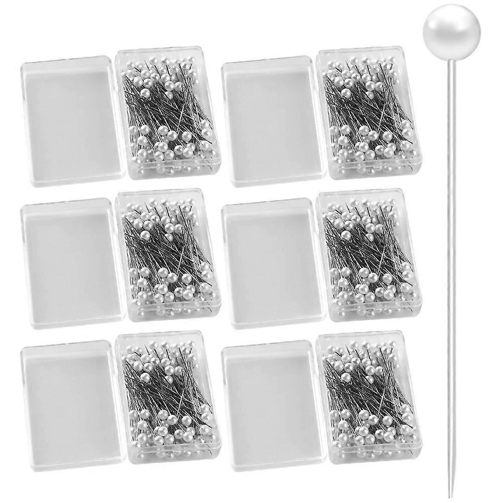 Sewing Pearl Pin for Fabric Decor Multi Color Stainless Steel and Plastic 600 Pcs