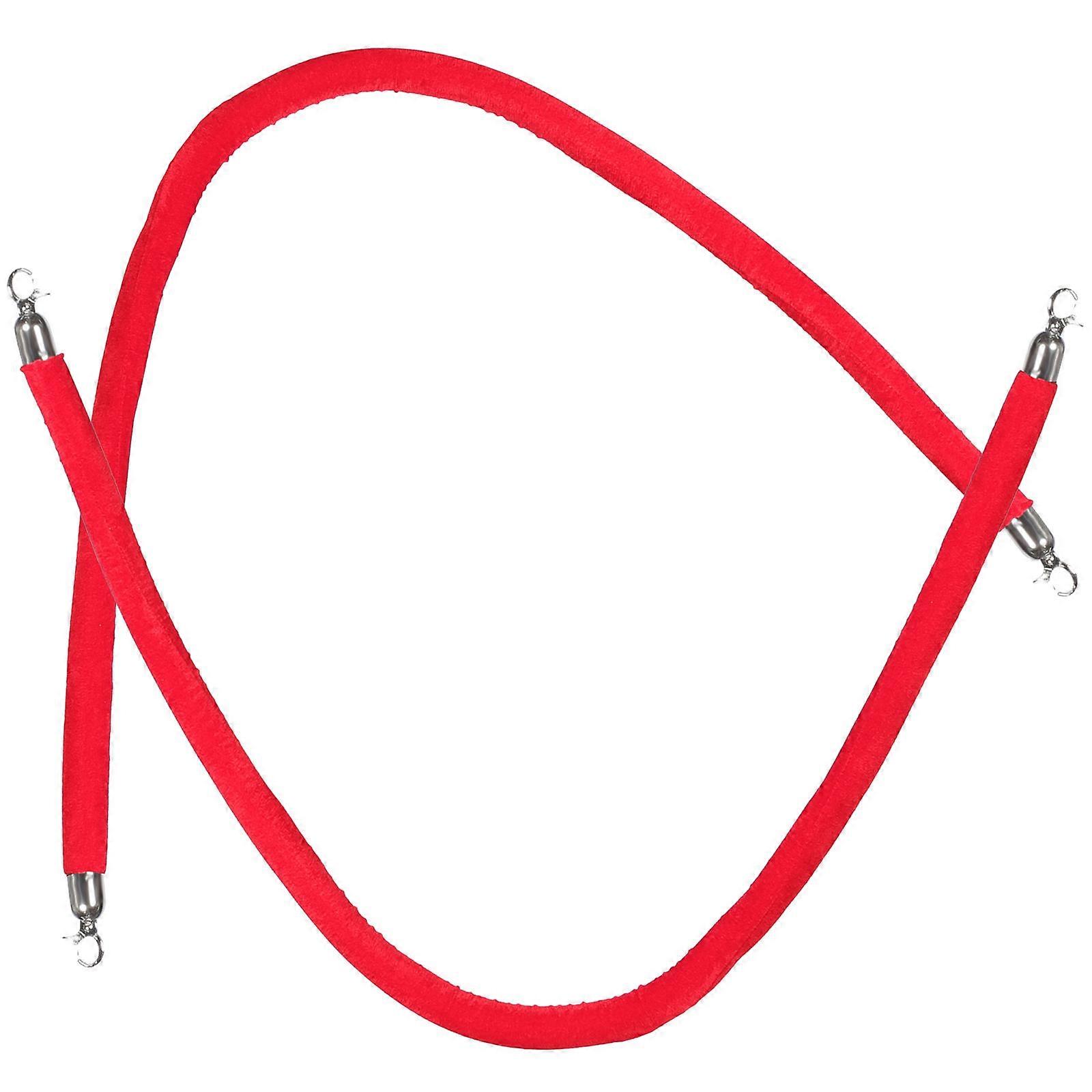 Stanchion Crowd Control Barrier Rope For Guests in Formal Occasions Sized 150x2.8cm With Hook 2Set