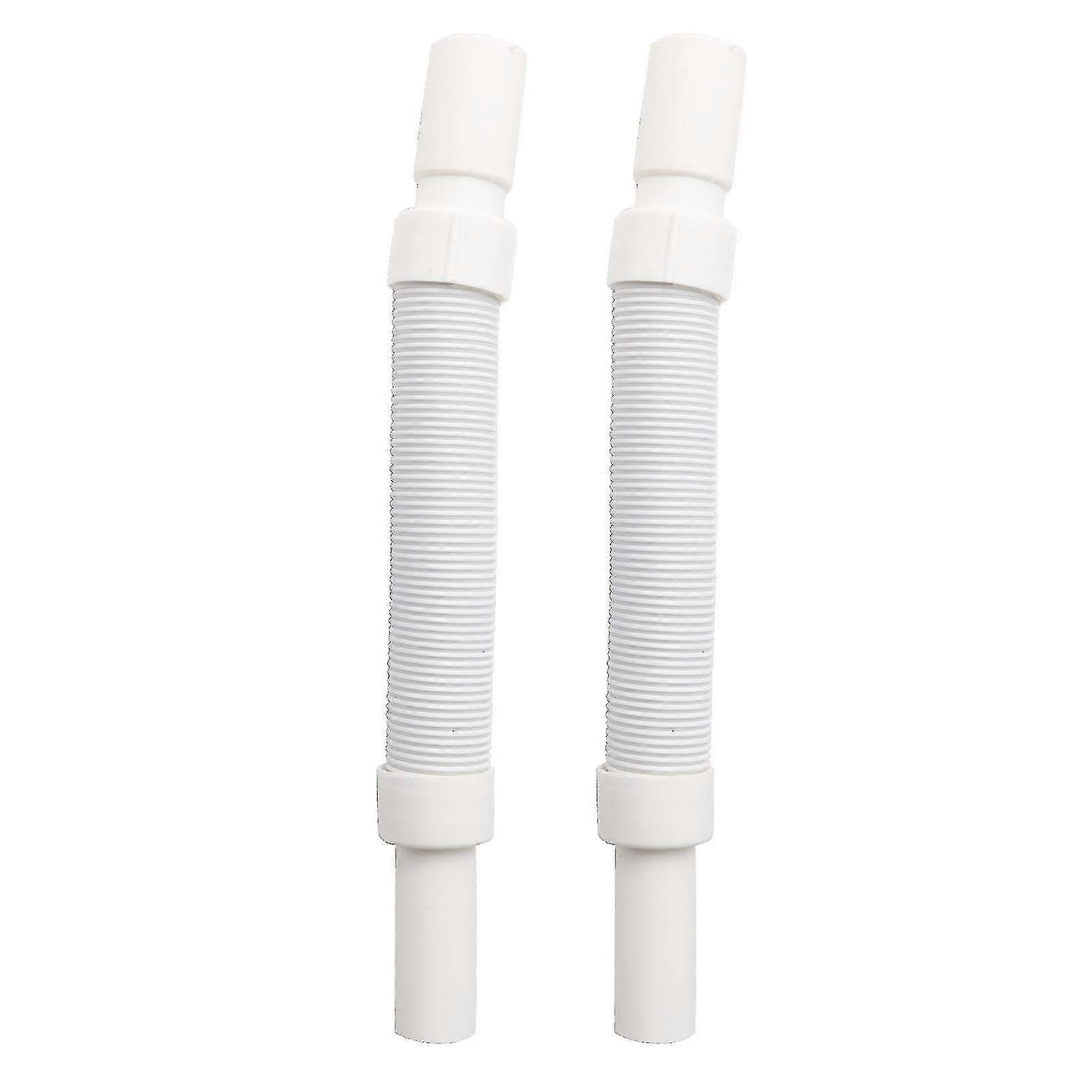 2-Pack Flexible Retractable Bathroom Basin Drain Hose Pipe - Essential Water Draining Accessories for Sinks & Washbasins