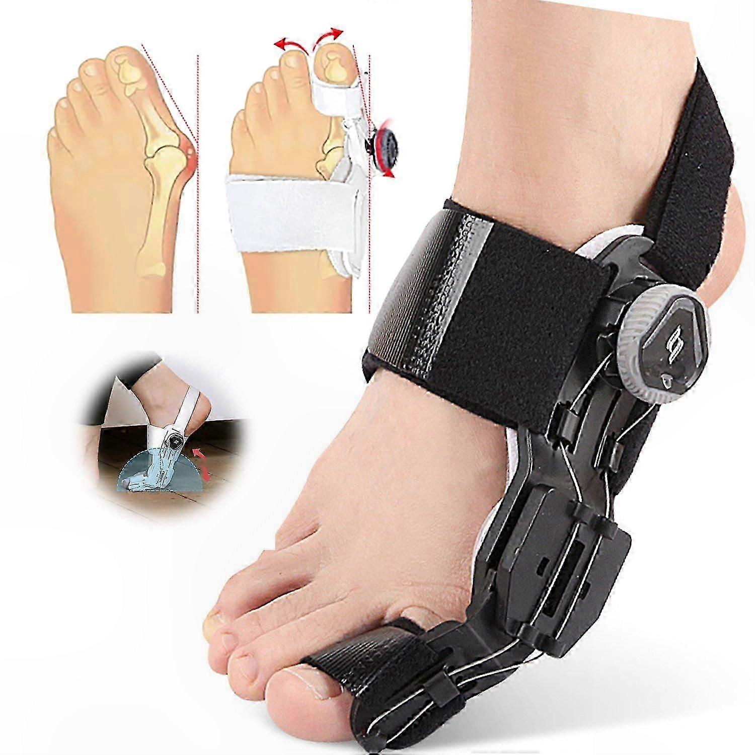 Adjustable Toe Alignment Aid for Big Toes, Comfortable Foot Support with Button Feature