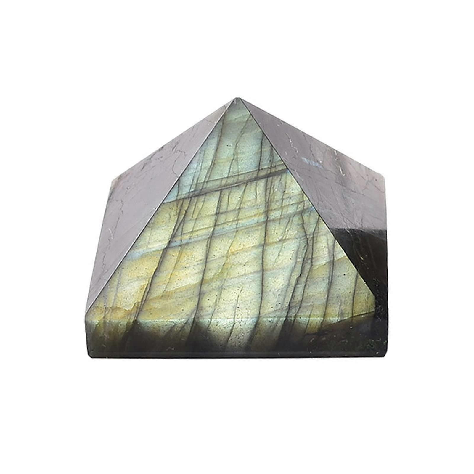 Natural Crystal Pyramid Quartz Labradorite Stone Obelisk Crystal Point Home Decoration Craft Crystal Specimen