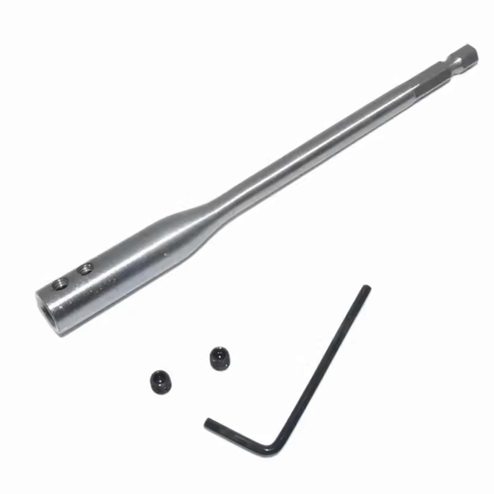 Extension for Forstner bit,300mm,drill bit extension made of carbon steel, set screws and hex key, for extending drill bits.