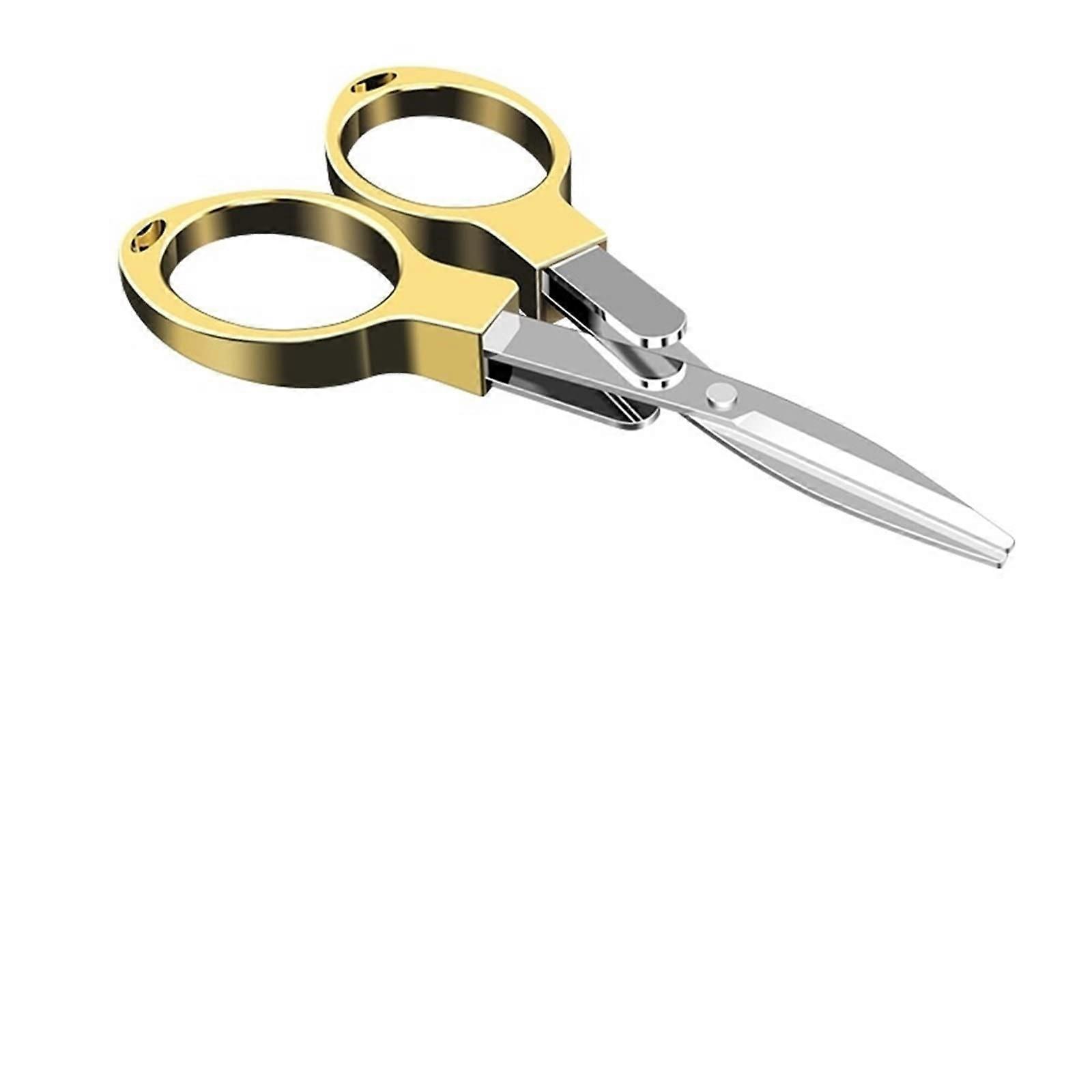 Folding Stainless Steel Fishing Scissors for Outdoor Use, Portable Sewing and Thread Scissors, Color A, Model B