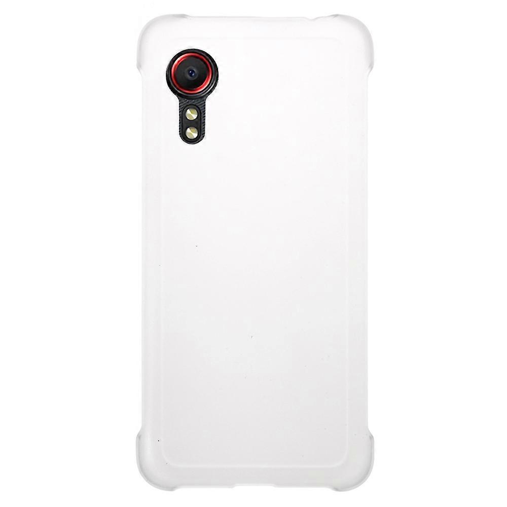 Rubberized Plastic Case for Samsung Galaxy Xcover 5 Hard Cell Phone Cover - Transparent