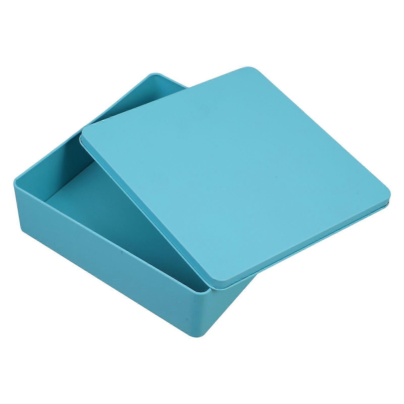 Large Decorative Tinplate Tin Box For Home Storage For Cookies Snacks And Presents Metal Container With Lid Ideal For Kitchen Organization Blue