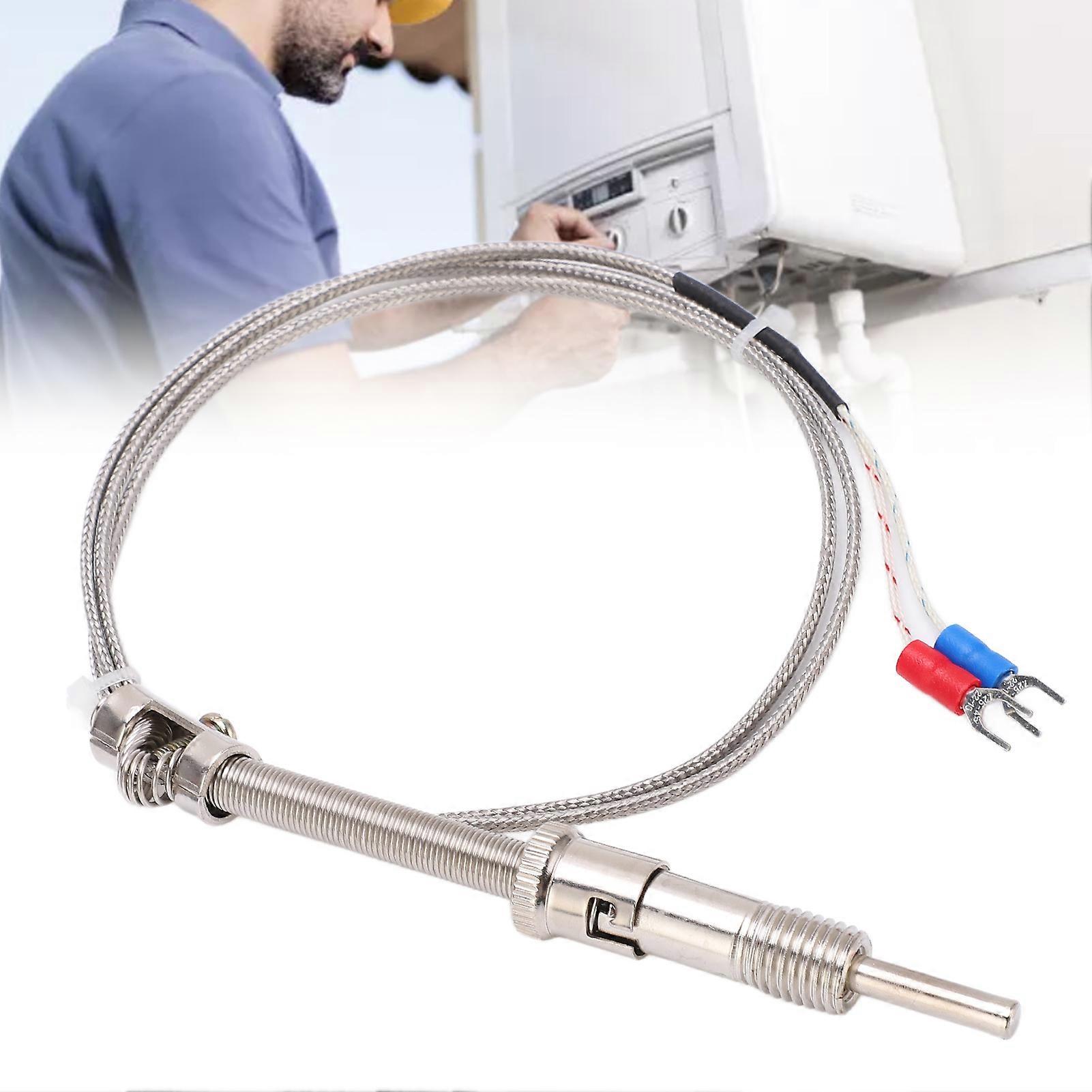 K Type Compression Spring Thermocouple Shielded Thermocouple Wire Probe for Factory1 Meter 
