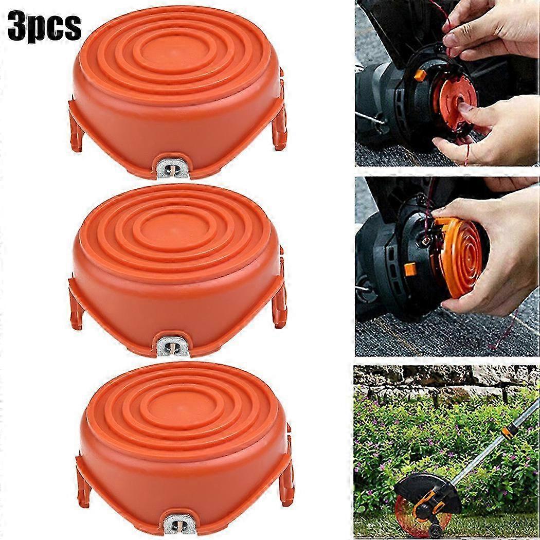 3Pcs Trimmer Spool Cover Cap For Black & Decker GL675 GL680 GL685 GL686 GL687 GL690 575648-03 Strimmer Part Replacement Accs