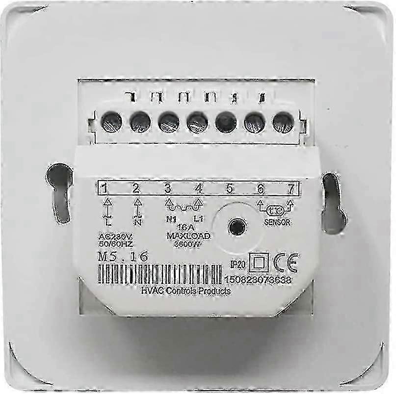 1pc 220v 16a Manual Underfloor Heating Thermostat, a Mechanical Room Controller for Electric Heating with a Floor Sensor Probe