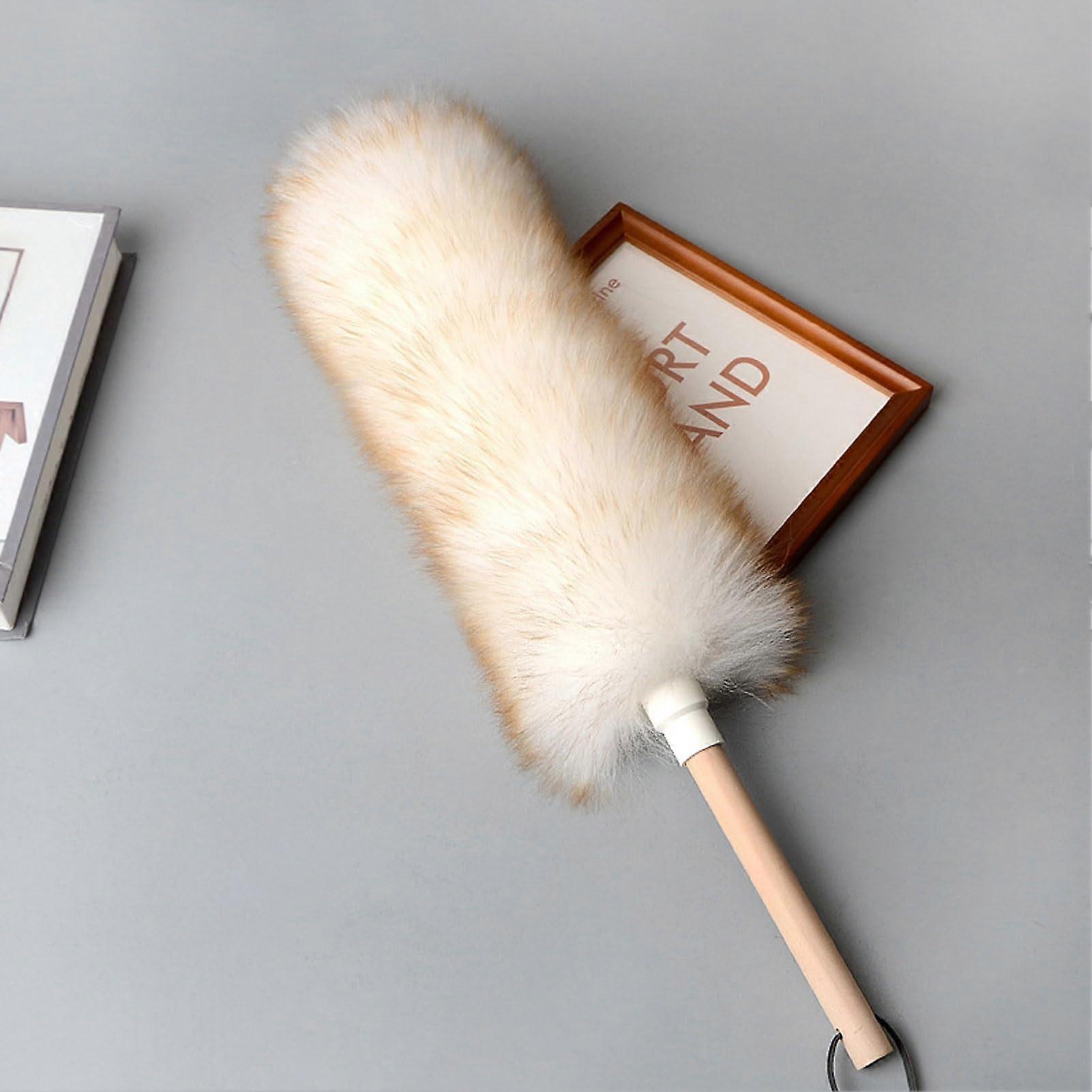 White Wool Duster 1840cm For Furniture Window Blinds Bookshelves(40cm) White 40cm Ref: 4892