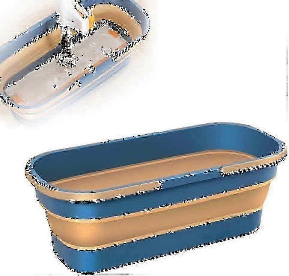 AURA Foldable Flat Mop and Bucket Set, Large Portable Cleaning System for Floors