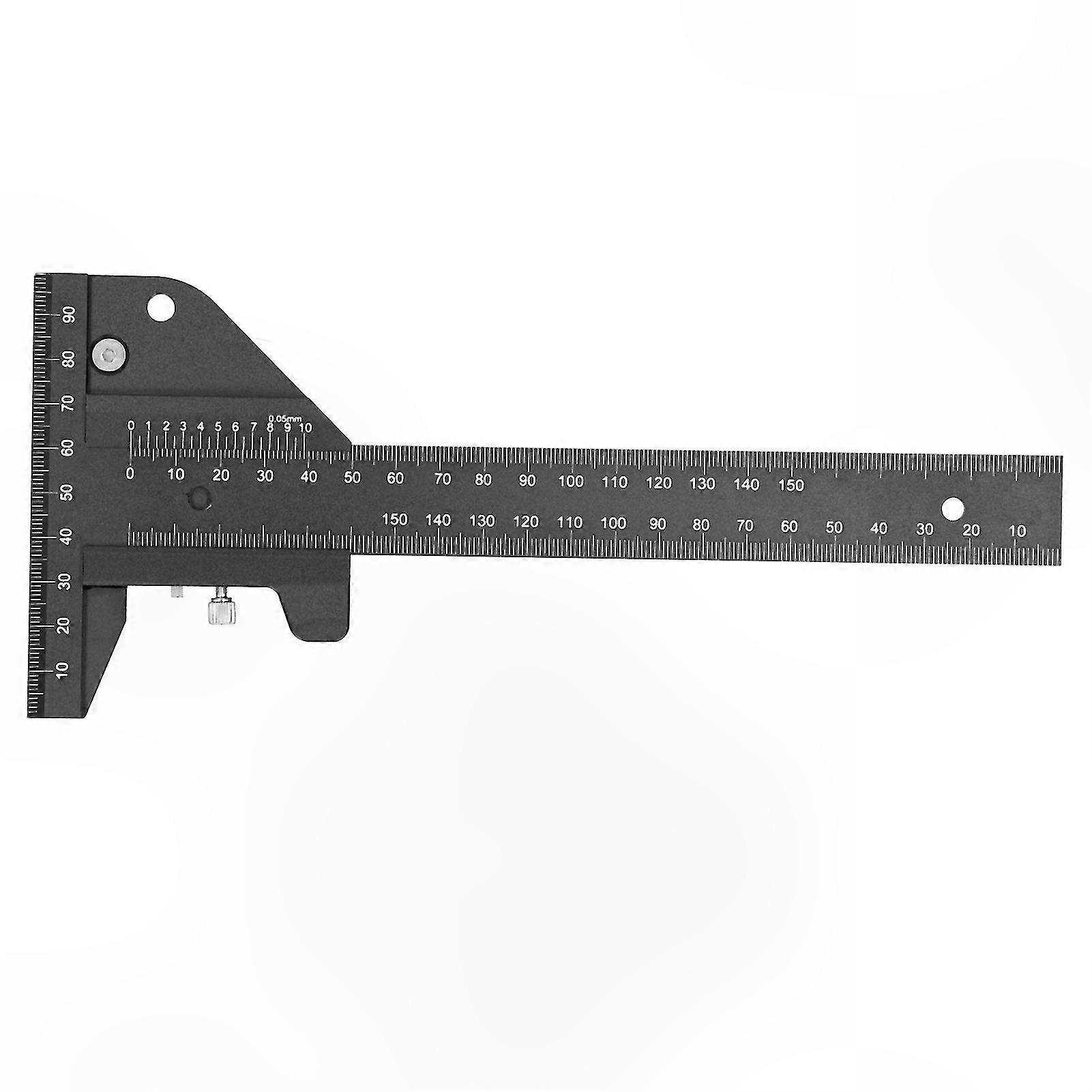 T-Type Woodworking Scribing Ruler Made of Aluminum Alloy for Carpentry Measuring and Marking Gauge Tool
