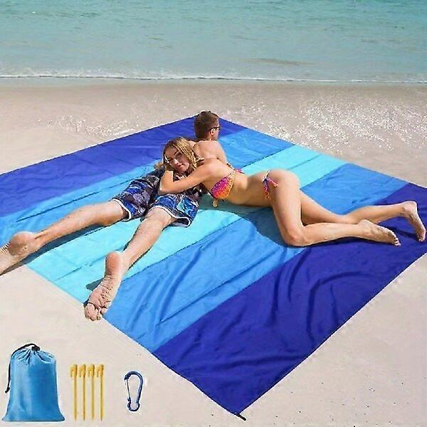 Waterproof beach mat, accommodating 4 - 7 people, quick-drying, lightweight and sand-proof