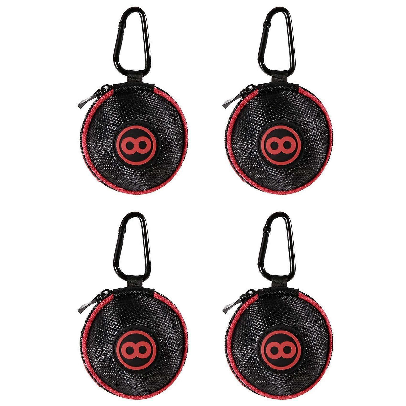 4X Clipon Cue Ball Case,Cue Ball Bag for Attaching Cue Balls,Billiard Balls,Training Ball to Your Cue Stick Bag