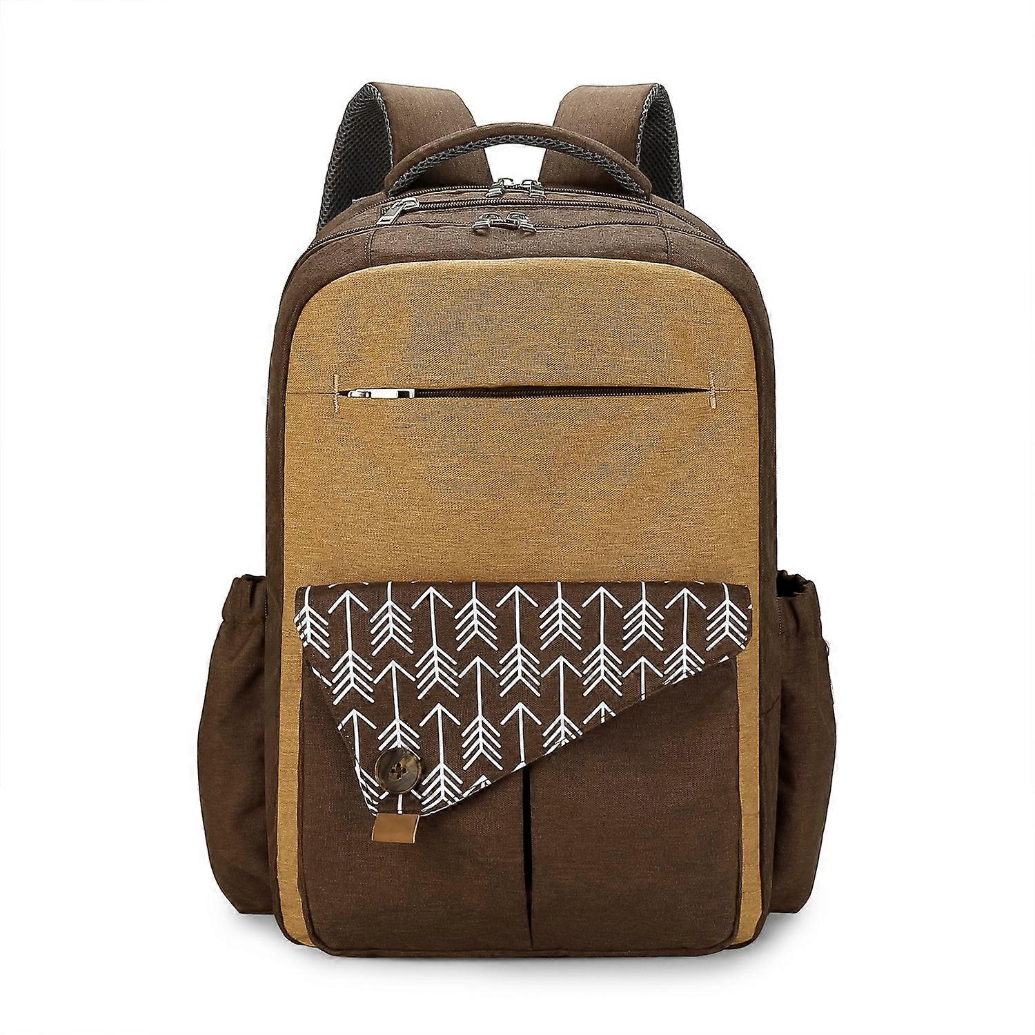 Multi-functional diaper bag with waterproof, large capacity and double-layer design, suitable for mother and baby travel