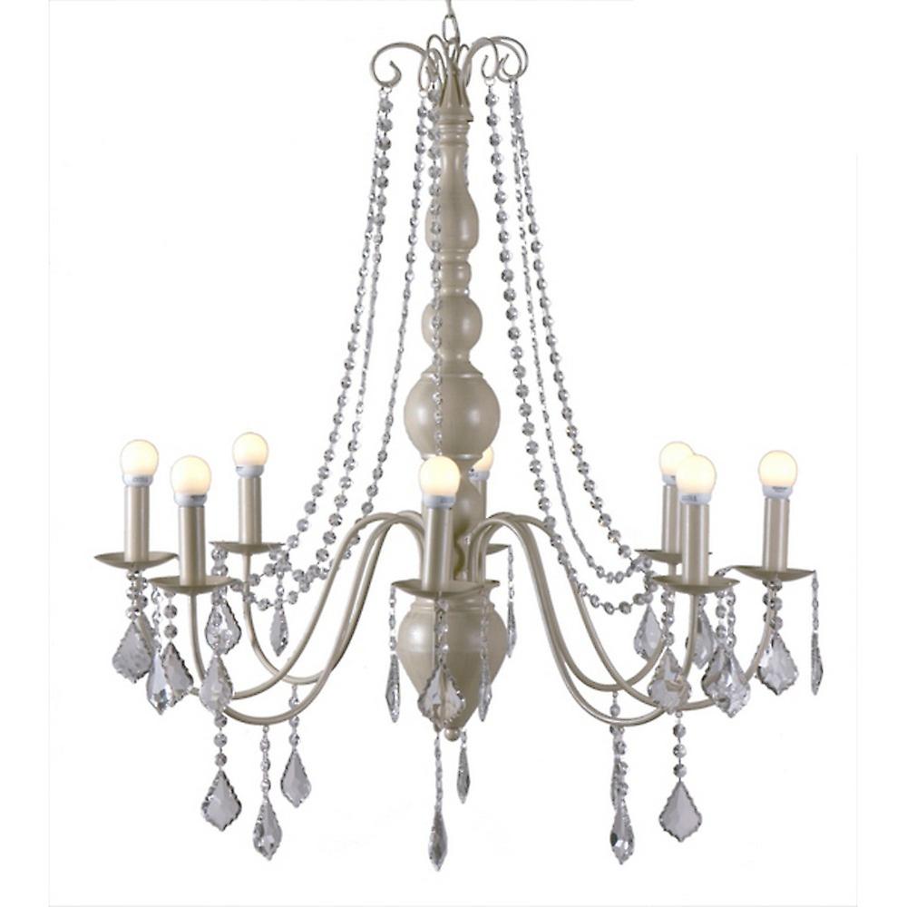 Bardini 8 Light Multi Arm Chandeliers Ivory