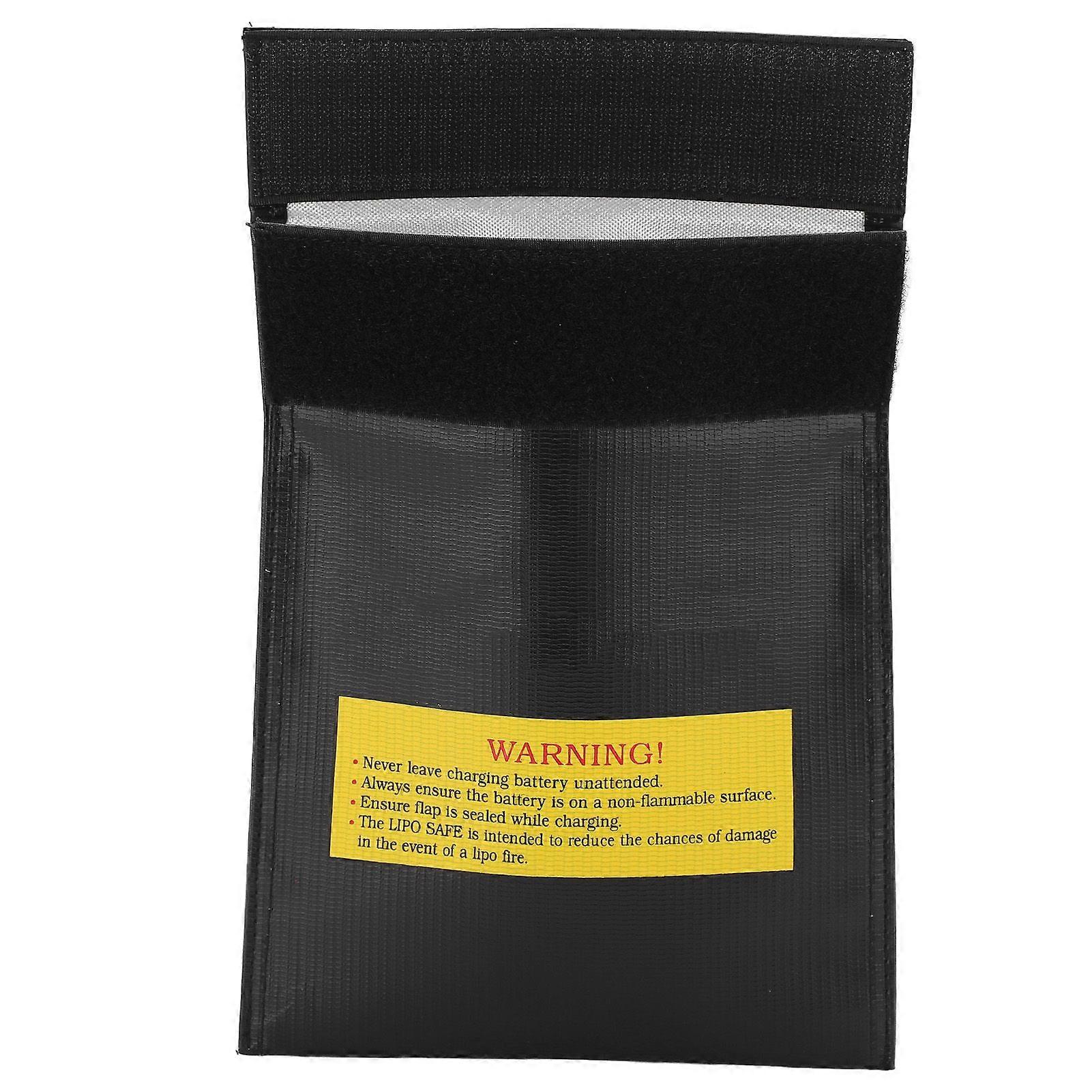 18x23cm RC Lipo Battery Bag Fireproof Explosion Proof Lipo Protective Bag for Charge StorageBlack