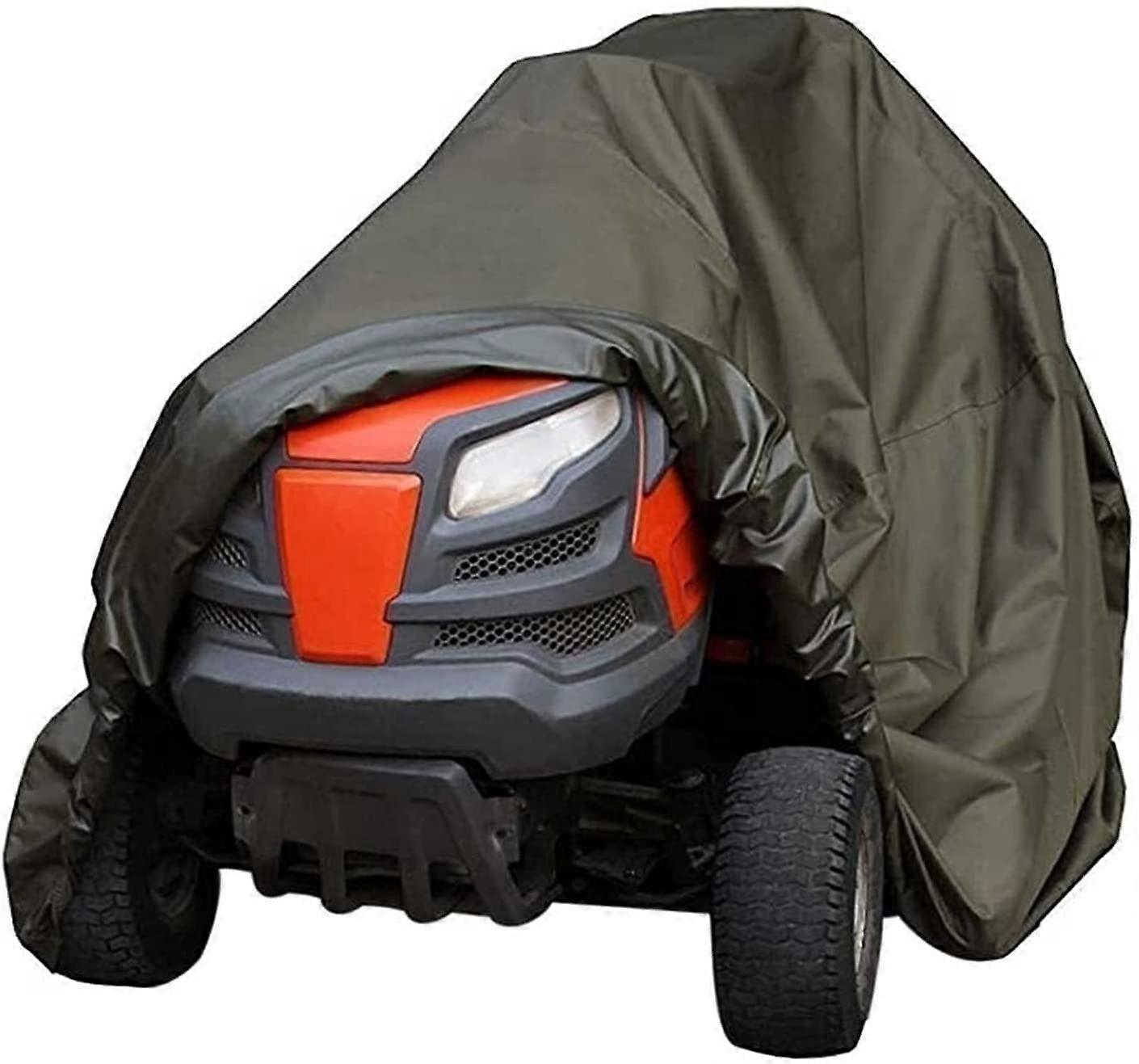 Lawn Mower Cover Waterproof Outdoor Storage Dust Snow TearResistant With Drawstring 140x66 For Riding Mower Lawn Tractor
