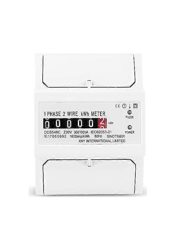 Leezsing 220v Single Phase Digital Electricity Meter, Din Rail Type, 5 30 A, High Precision Kwh Measurement