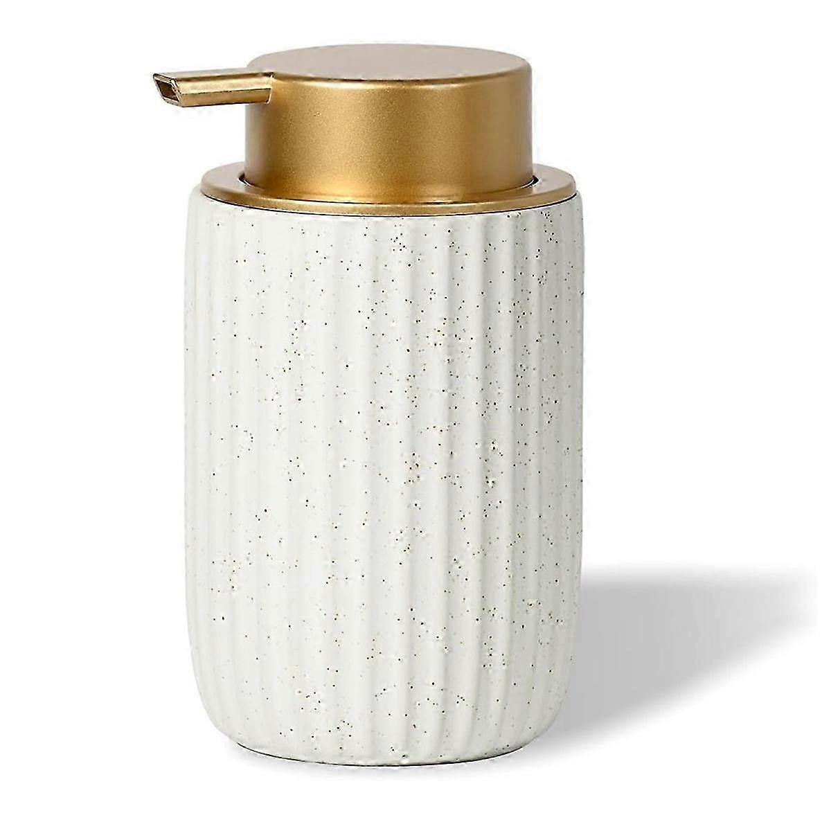 Speckled Matte Ceramic Foam Soap Dispenser, 350ml Refillable Pump