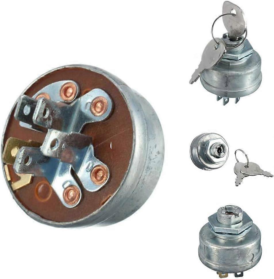 Lawn Tractor Mower Ignition Start Switch, 5 Pin Tool Ignition Start Switch With Key For Mtd
