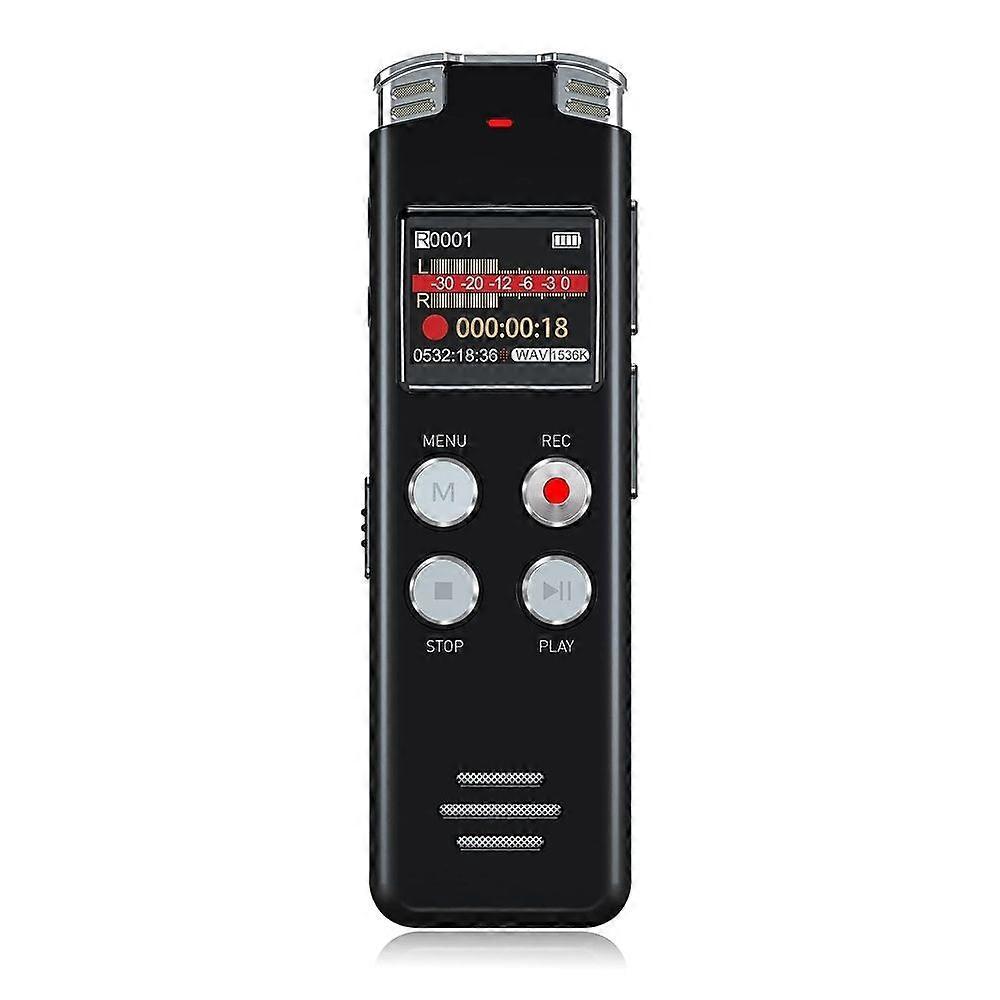 64GB USB Rechargeable Voice Recorder with Voice Activated Recording and Playback | Voice Recorder with MP3 Player