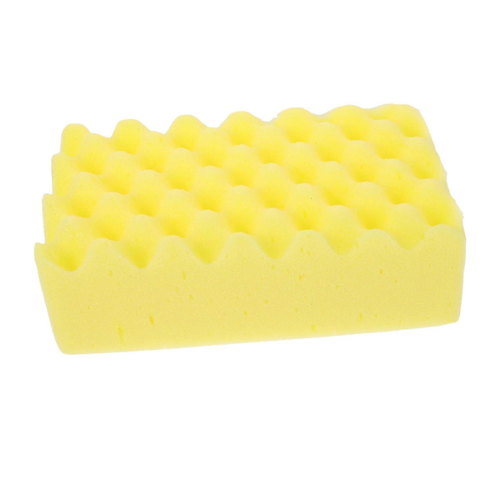Car Cleaning Sponge Soft Texture Paint Safe Auto Wash Scrubber Yellow Design For Gentle Waxing And Washing