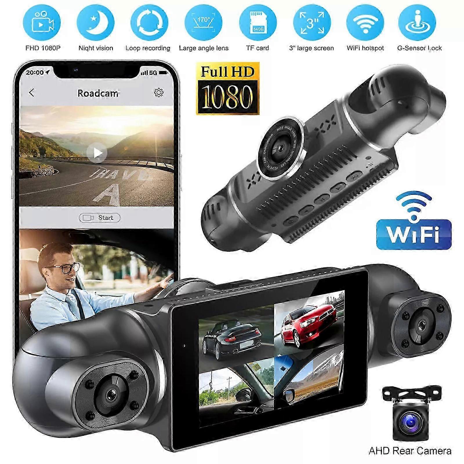 4 Channels Car DVR Dash Cam Video Recorder G-Sensor 1080P Front Rear Cameras  cs