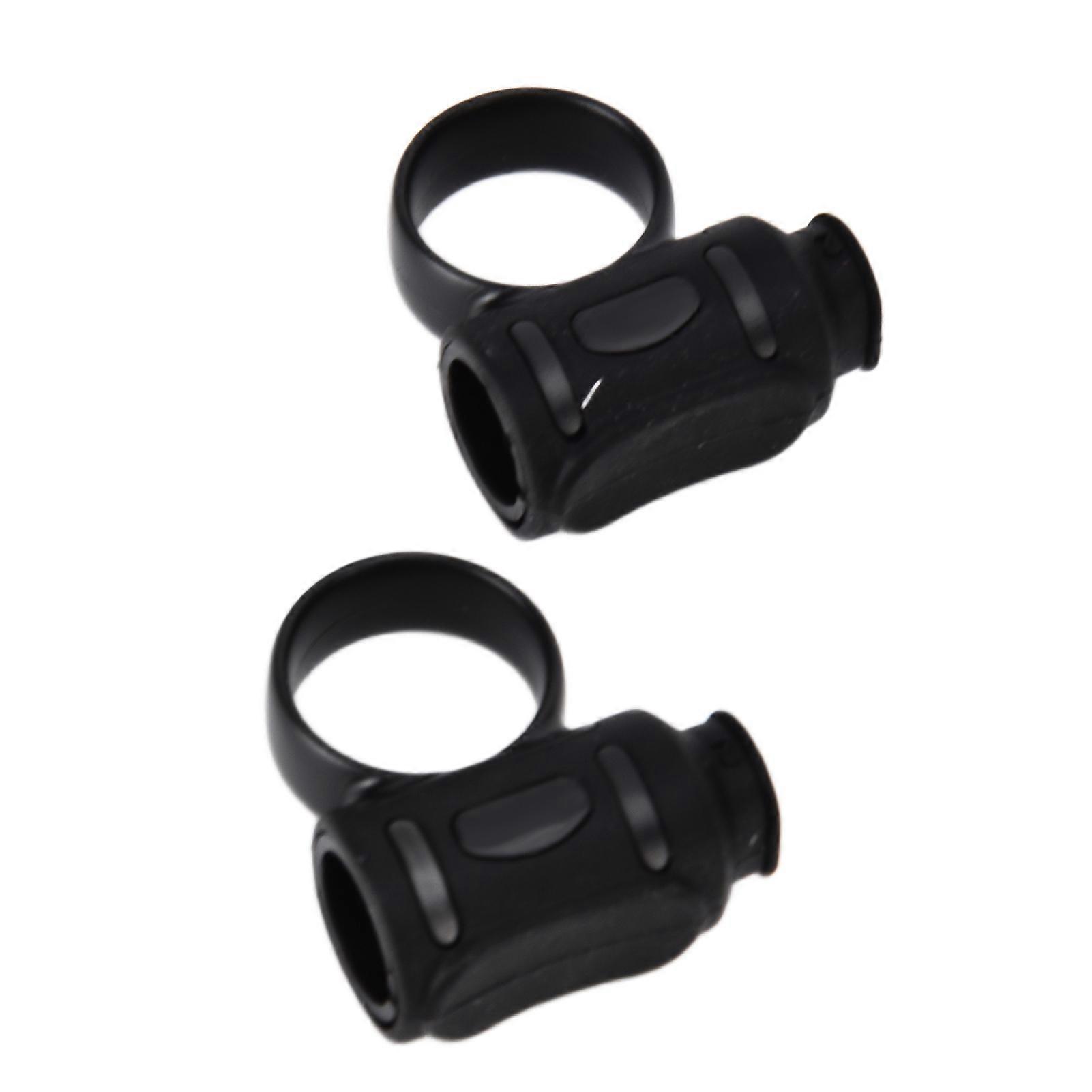 1 Pair Full Black Silicone Finger Controller Jazz Drumstick Clip