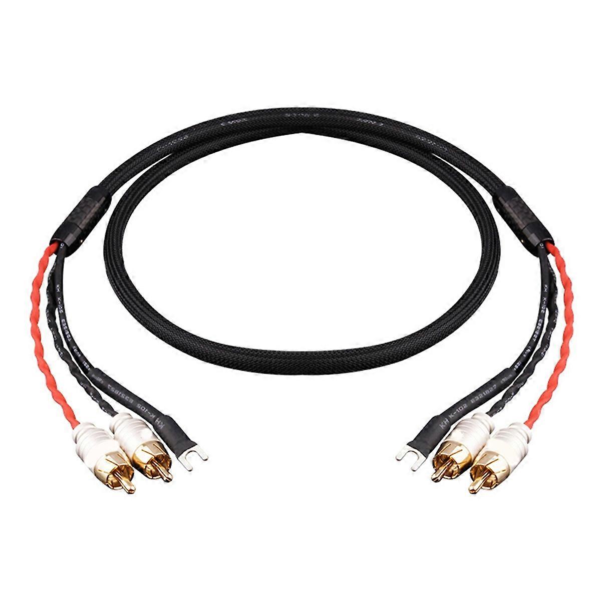 Fever Level Singing Arm Signal Cable Double Lotus with Ground Wire Oxygen Free Copper LP Turntable C