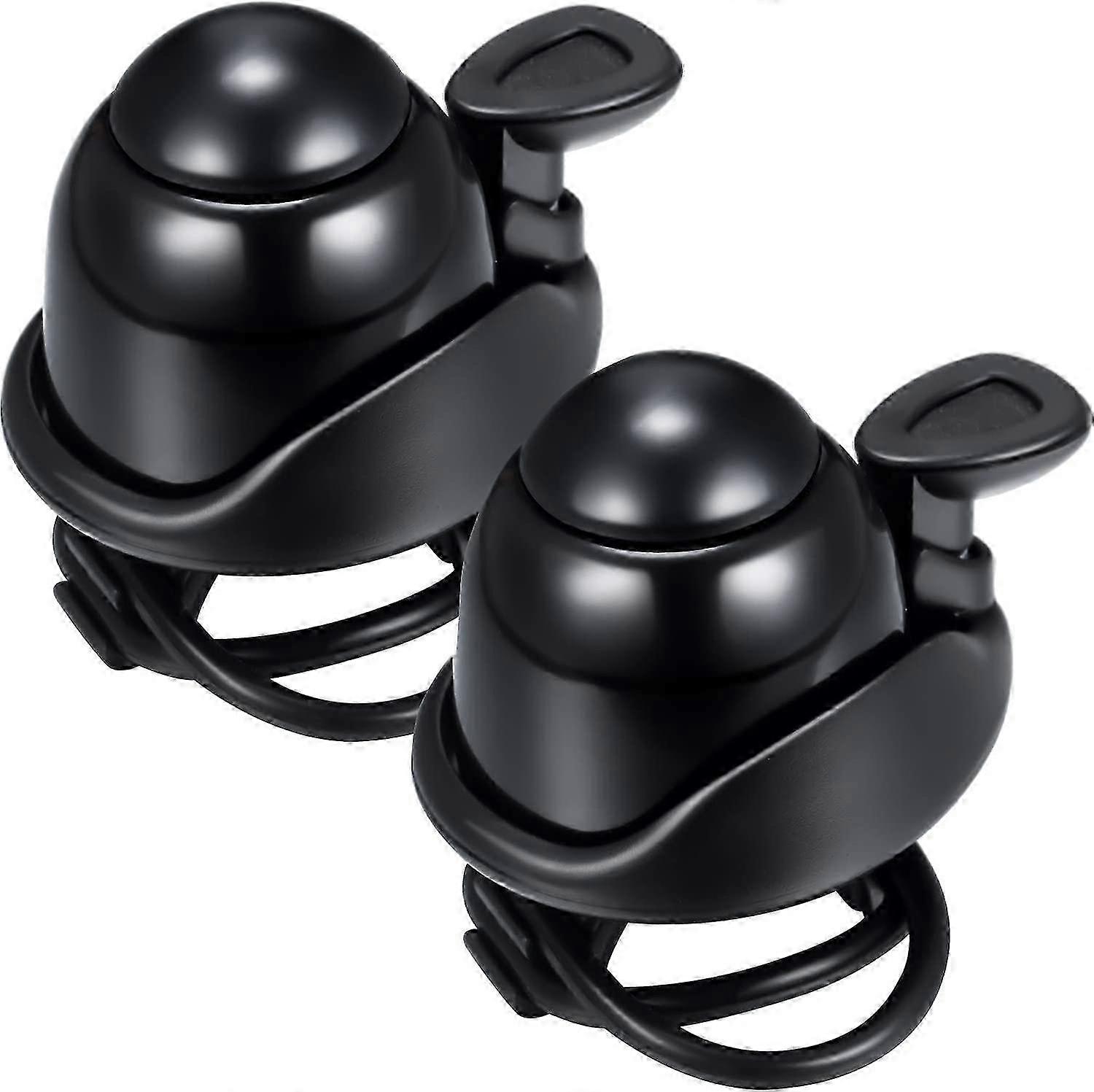 2 Piece Bike Bell Adjustable Bike Bell Bell Horn with Loud Sound Adult Mini Bike Bell Kids Road Bike Mountain Bike Sport Bike (Black)