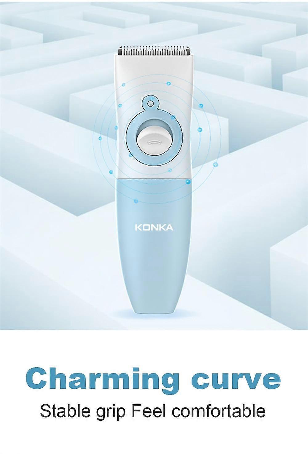 USB Baby Electric Hair Trimmer White Baby Hair Clipper Waterproof R Angle Ceramic Steel Razor