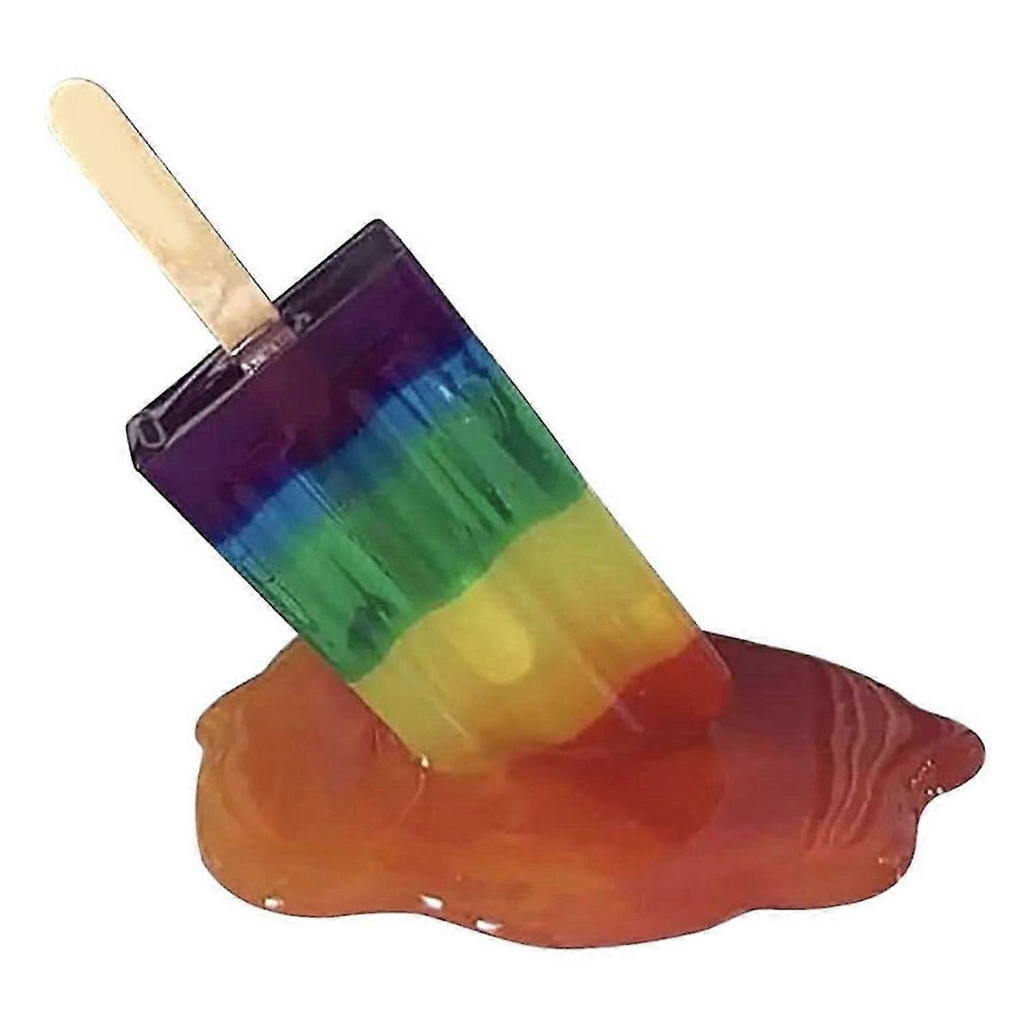 Melting Sculpture Resin Desktop Statue for Art Multicolor