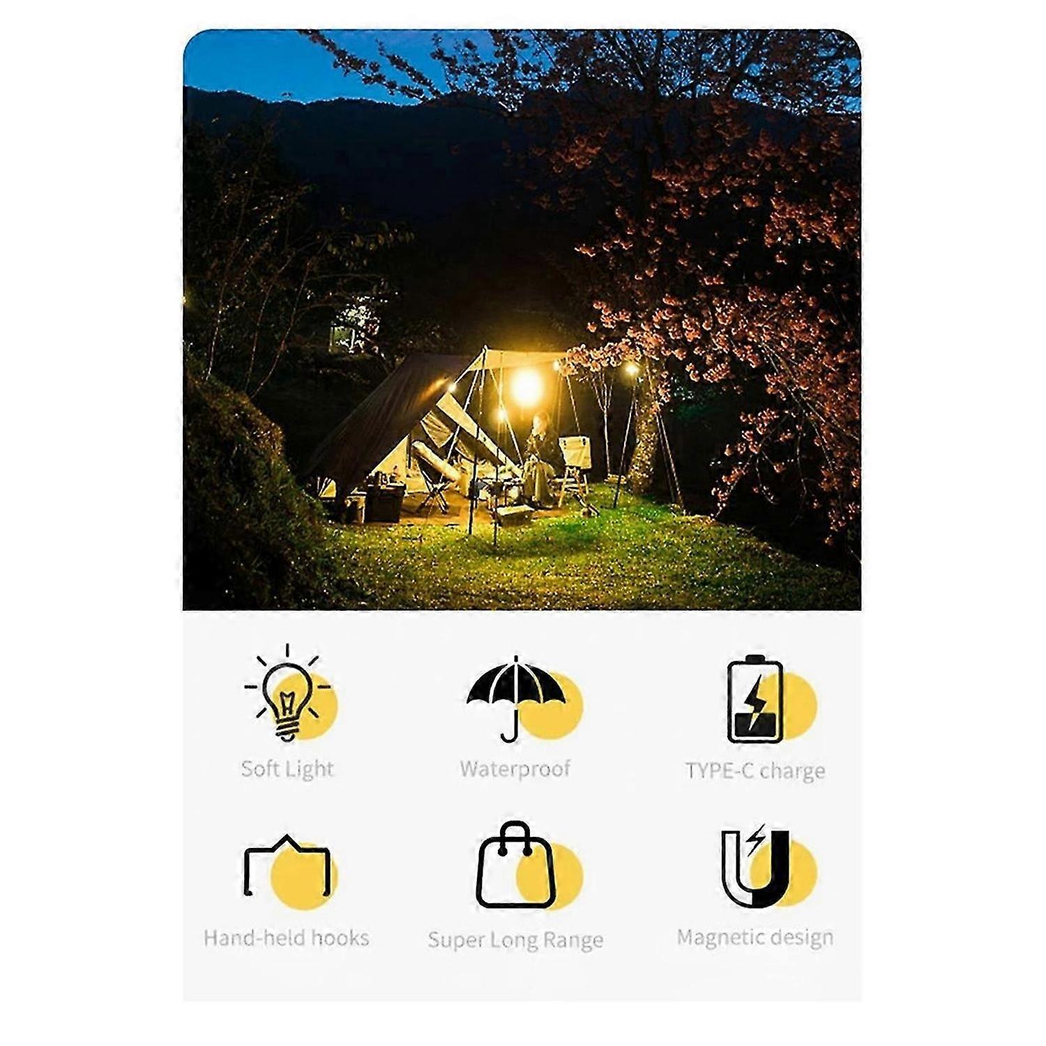 Rechargeable LED Camping Light with TYPE-C Charging Style-A